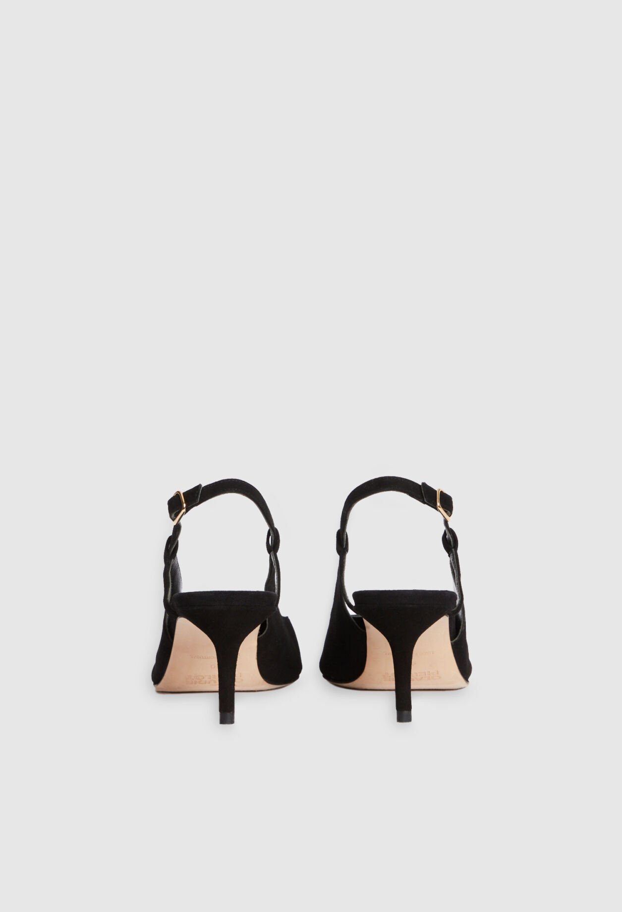 Leather slingback shoes