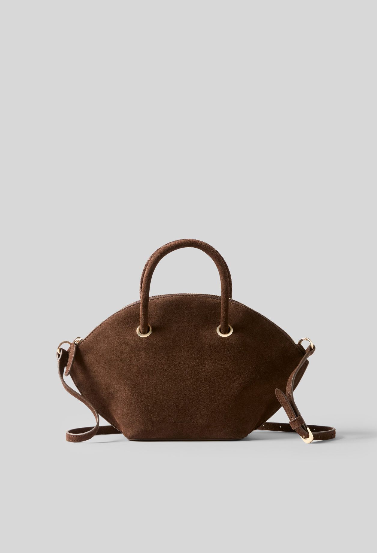 Grelot suede leather bag - Woman - Chocolate - Claudie Pierlot