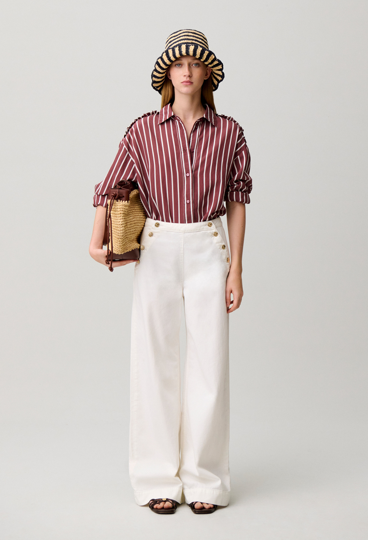Denim sailor jeans - Woman - Off white denim - Claudie Pierlot