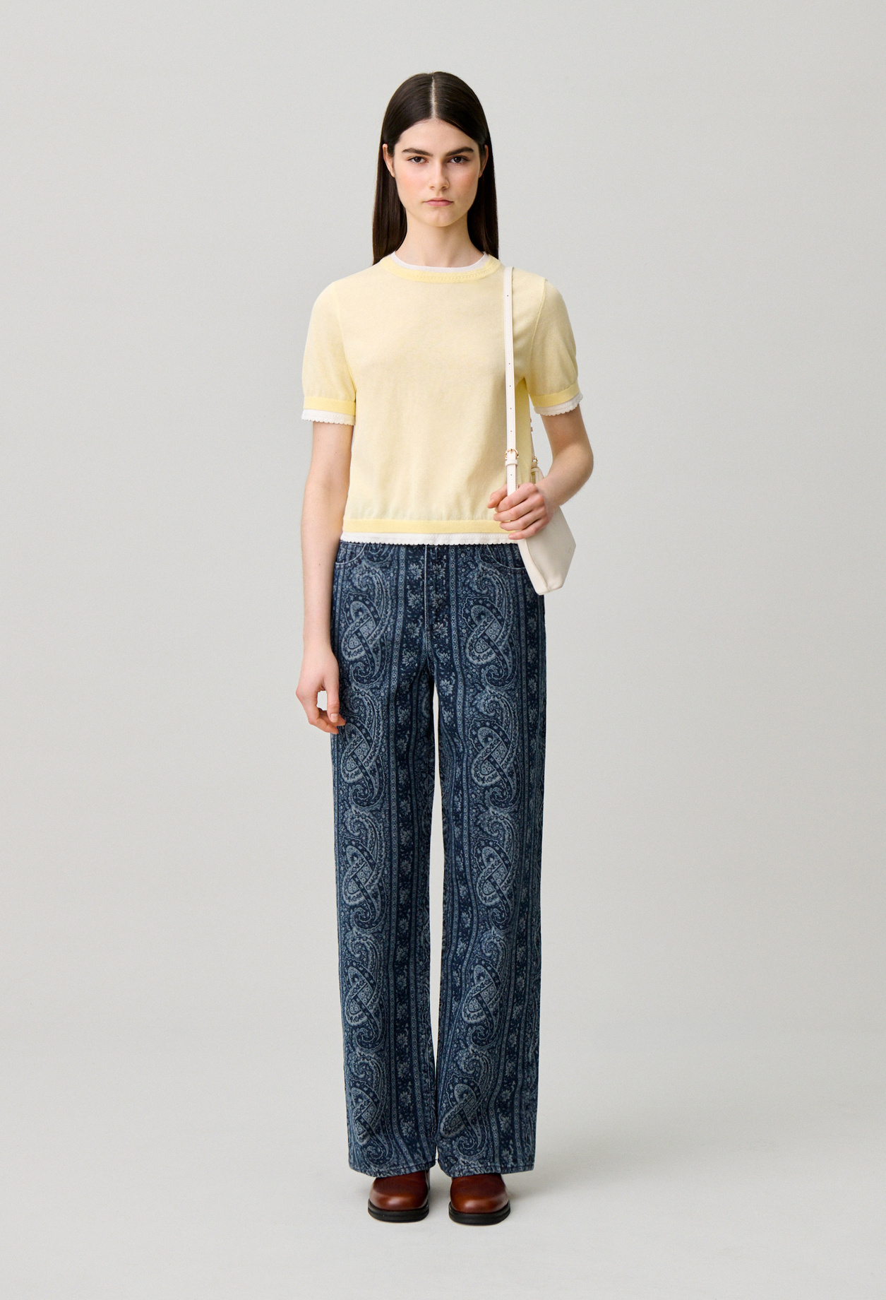 Contrast knit jumper - Woman - Vanilla - Claudie Pierlot
