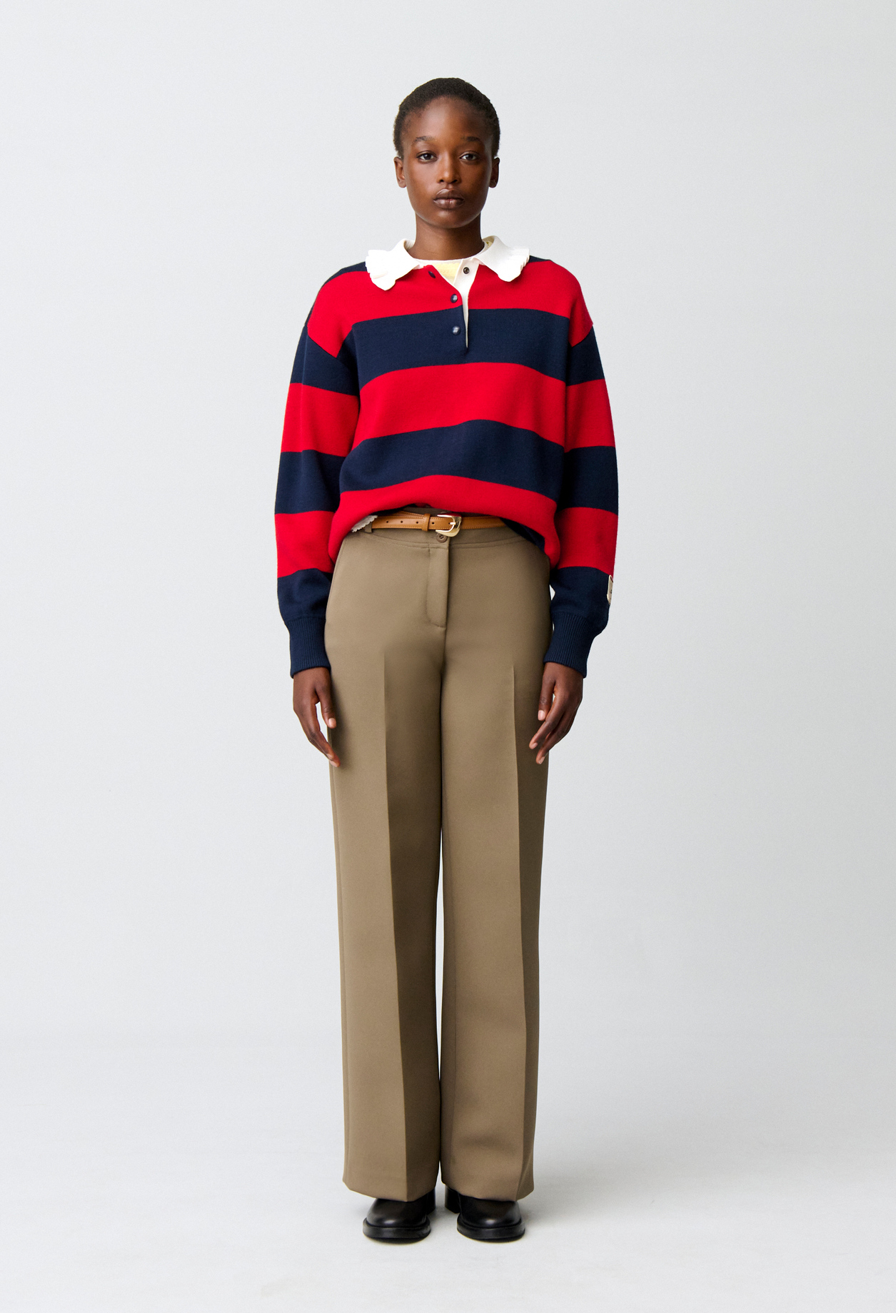 Straight-leg trousers - Woman - Khaki - Claudie Pierlot