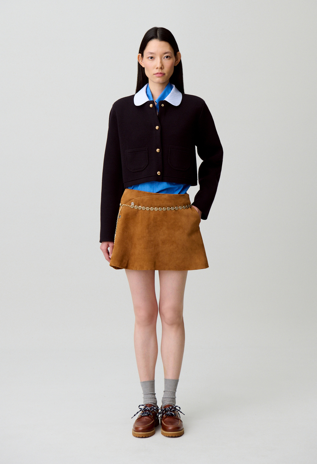 Collared cardigan - Woman - Navy - Claudie Pierlot