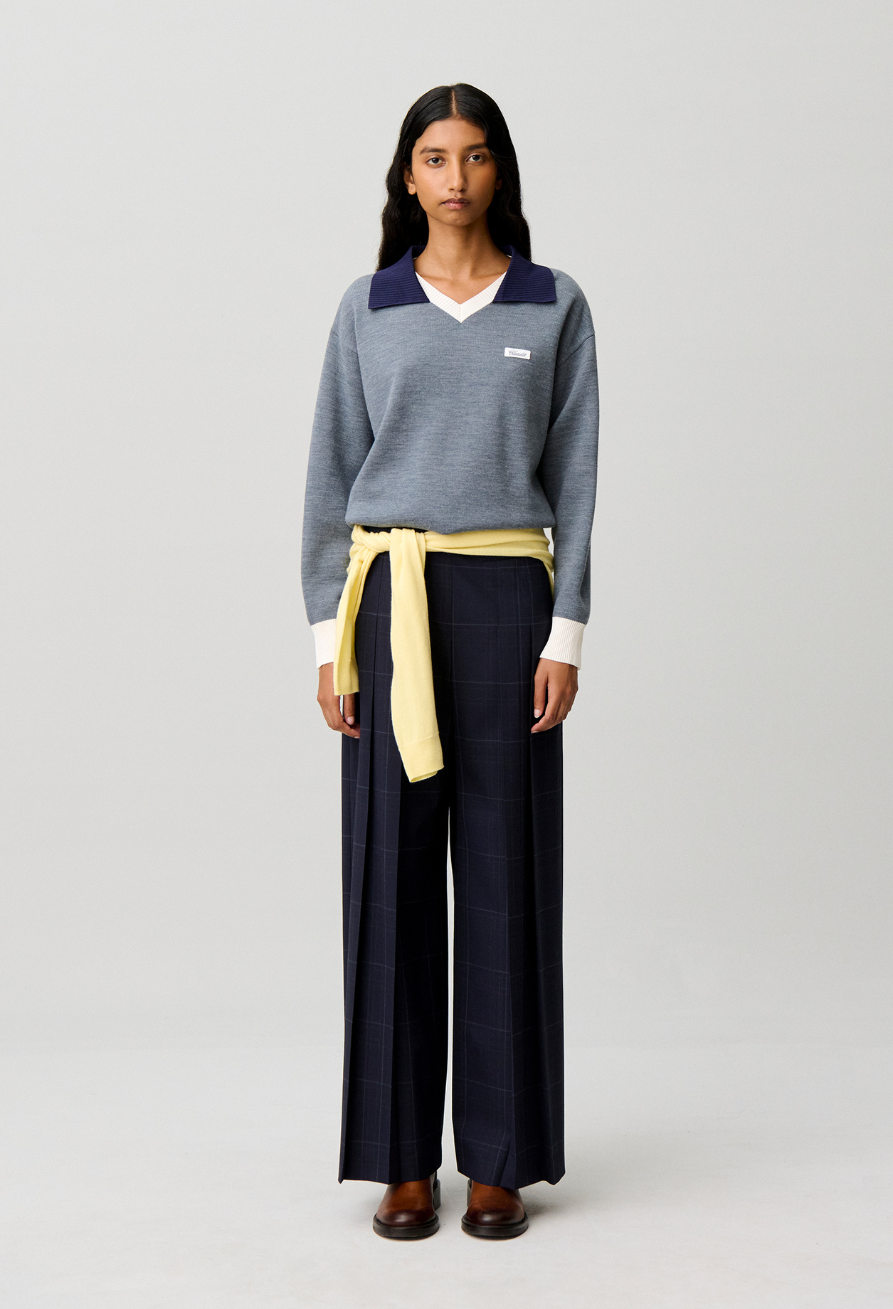 Wide-leg checked trousers - Woman - Multicolored - Claudie Pierlot