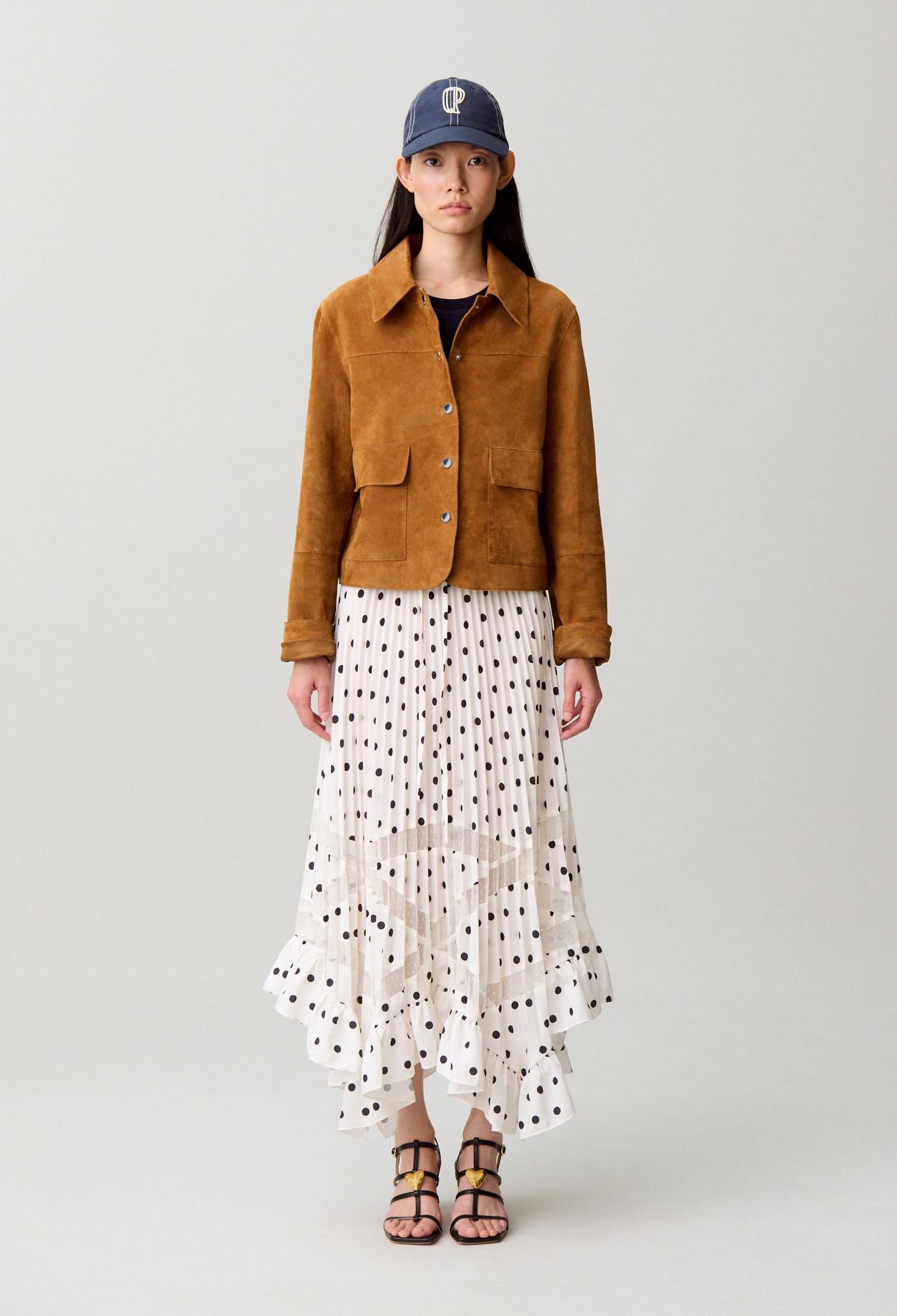 Polka dot pleated skirt - Woman - Light print - Claudie Pierlot