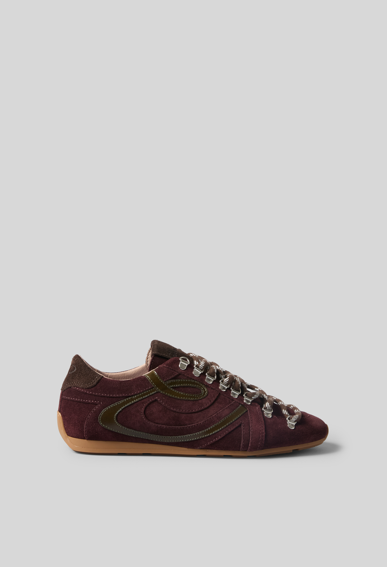 Swing suede trainers - Woman - Burgundy - Claudie Pierlot