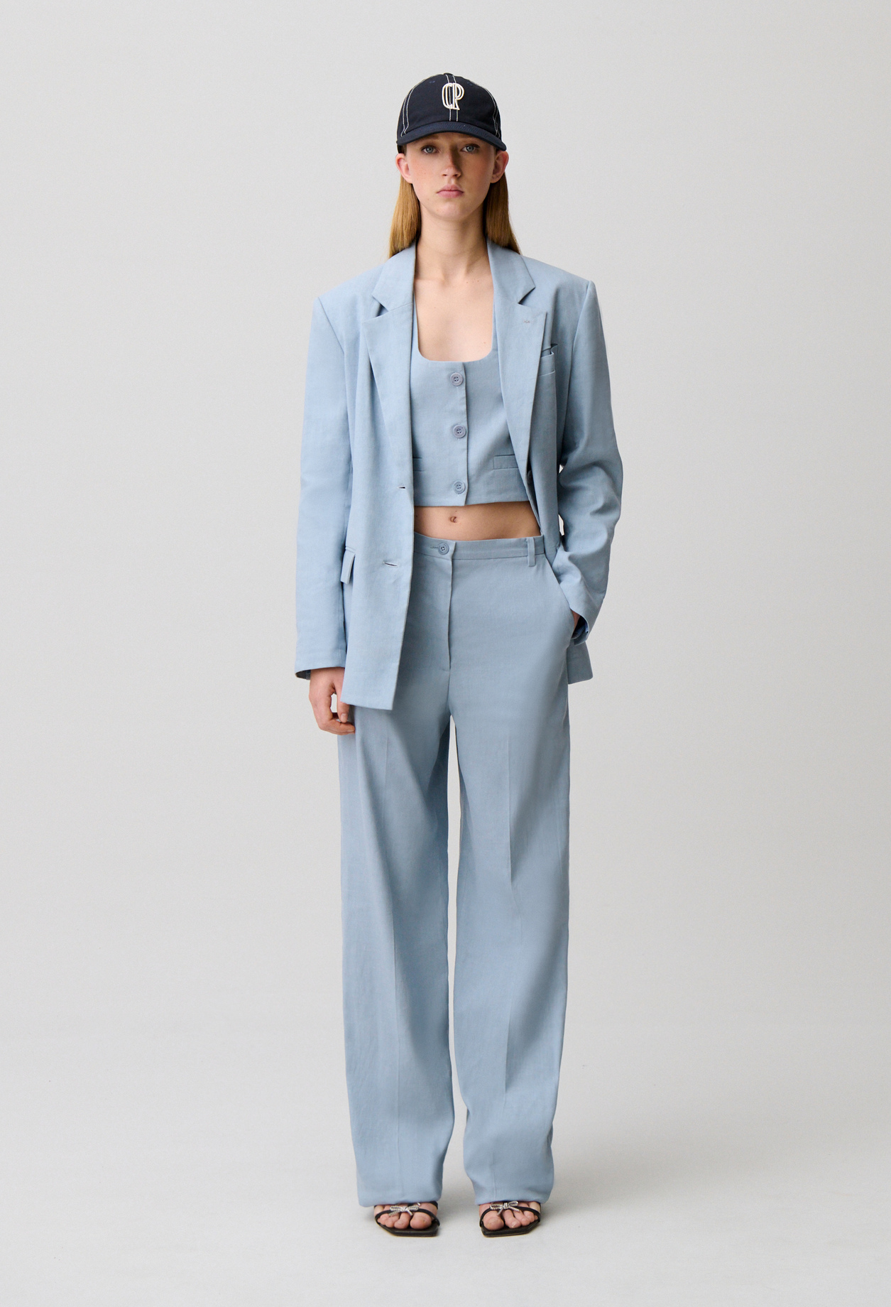Straight trousers - Woman - Grey blue - Claudie Pierlot