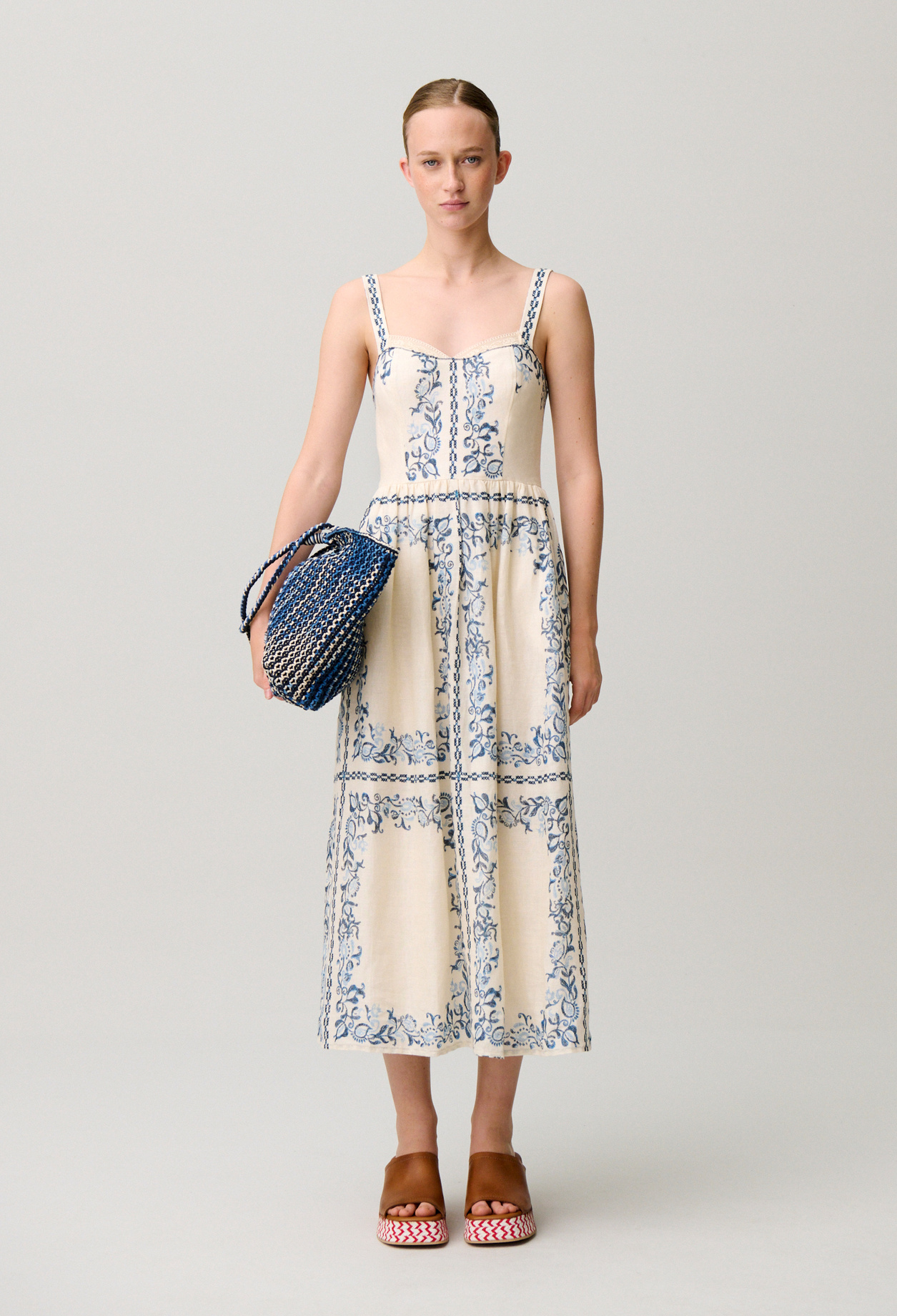 Printed linen dress - Woman - Light print - Claudie Pierlot