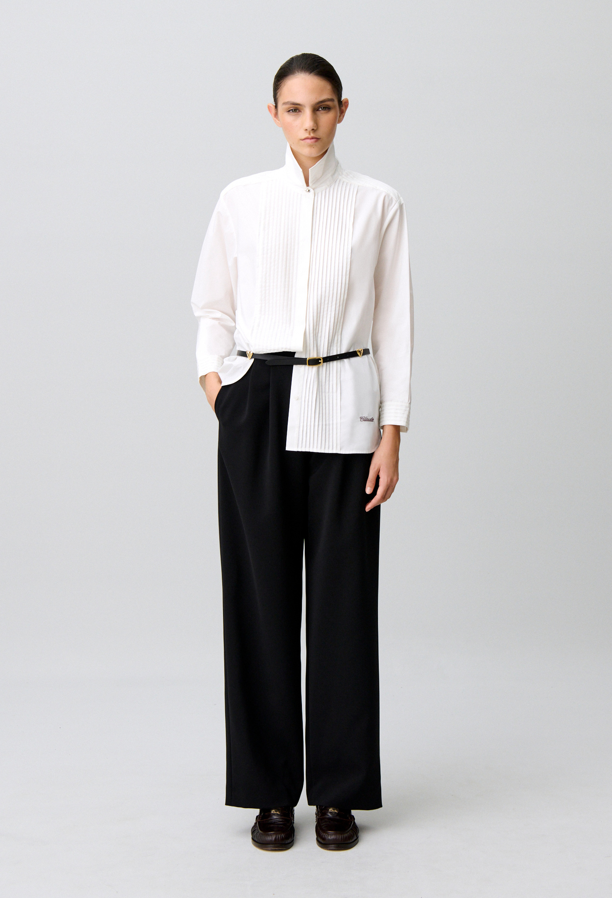 Tailored straight wide trousers - Woman - Black - Claudie Pierlot