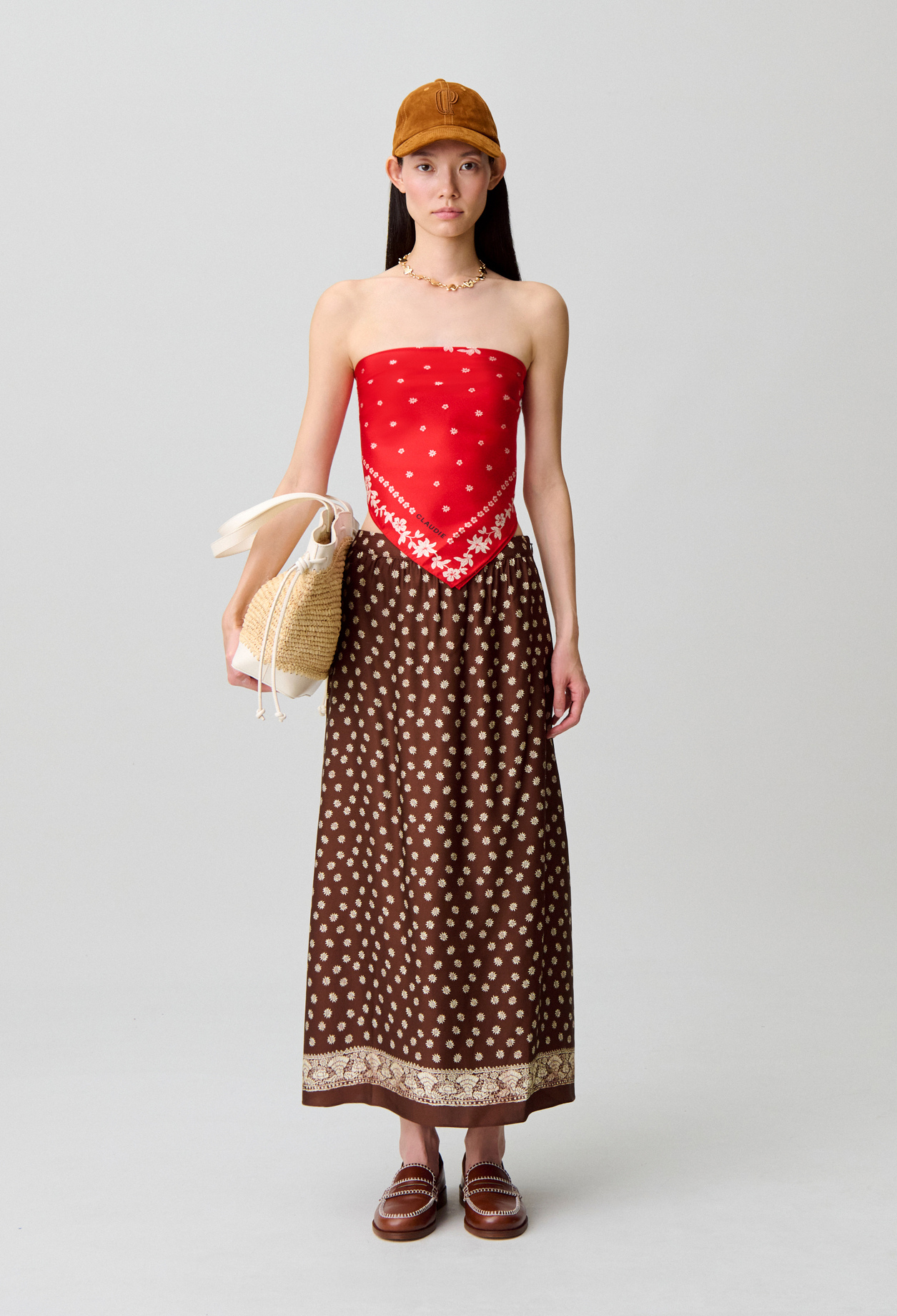 Flowy printed skirt - Woman - Dark print - Claudie Pierlot