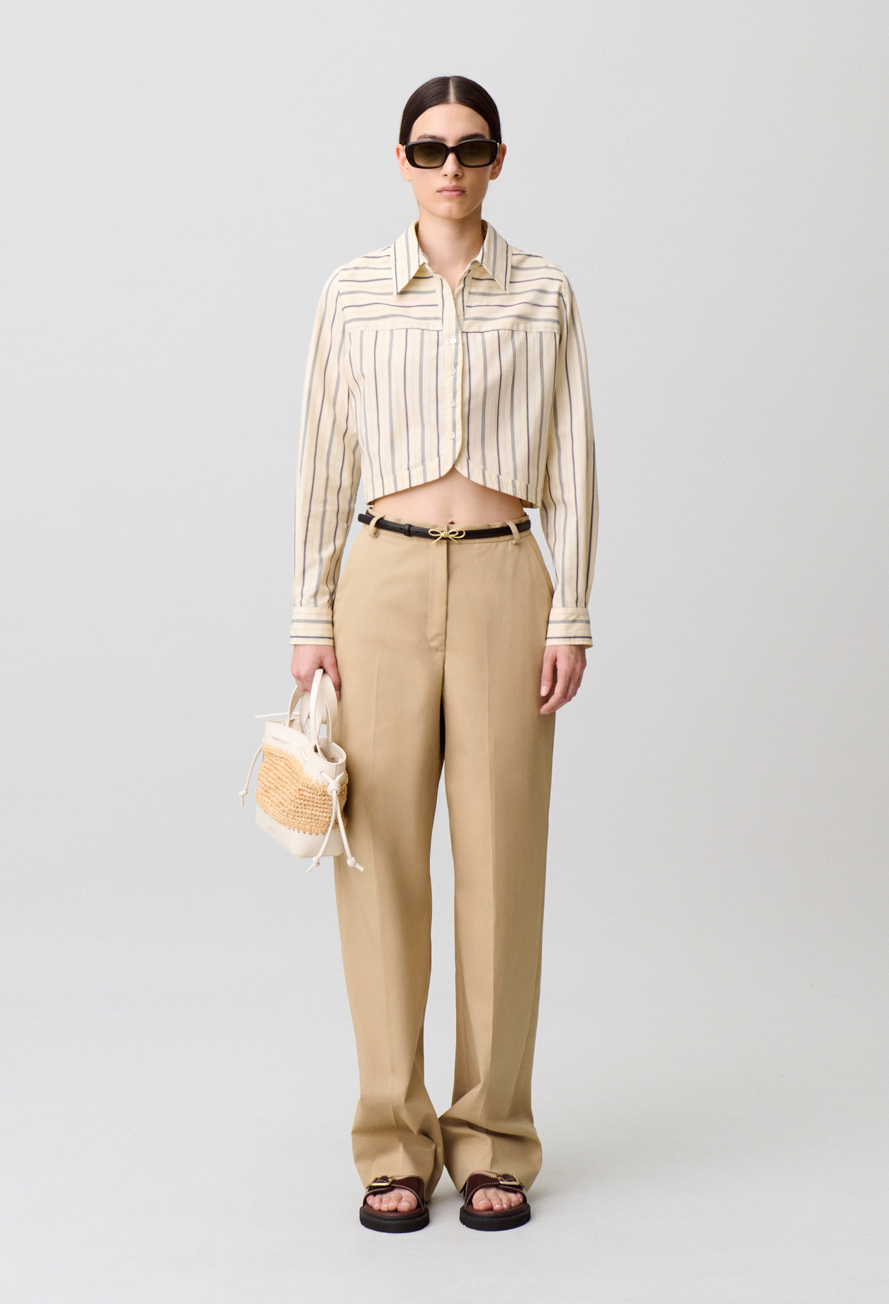 Striped poplin shirt - Woman - Dual-color - Claudie Pierlot