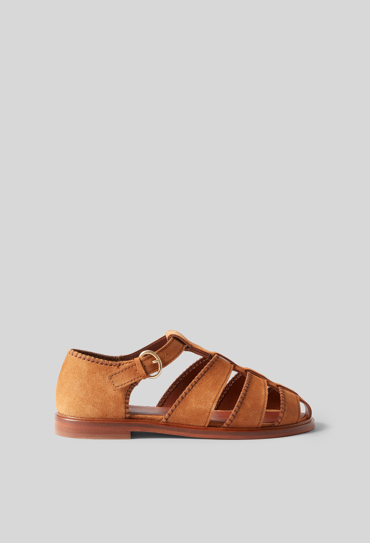 Leather sandals - Woman - Camel - Claudie Pierlot