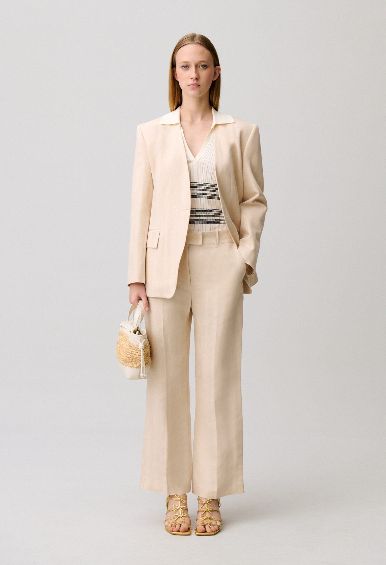 Flowy linen trousers - Woman - Sand - Claudie Pierlot