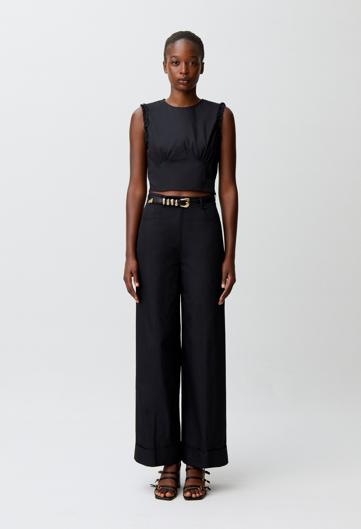 Wide-leg trousers - Woman - Navy - Claudie Pierlot