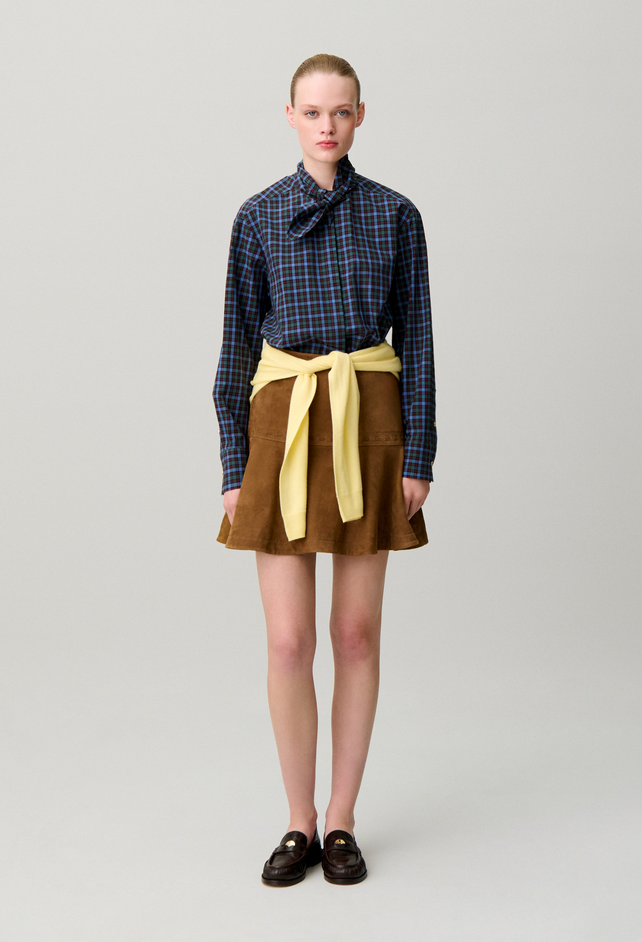 Poplin tie-neck shirt - Woman - Multicolored - Claudie Pierlot