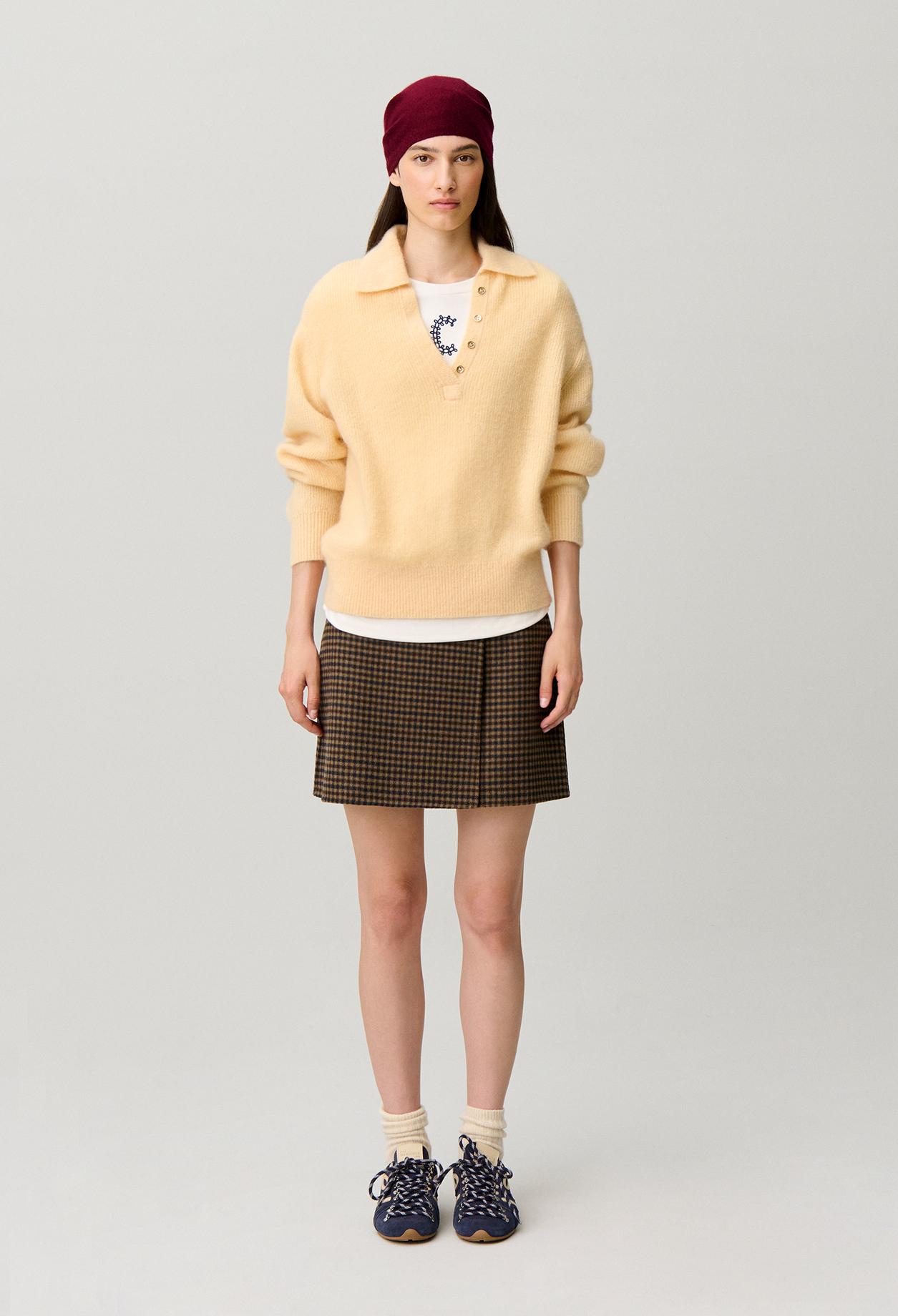 Relaxed fluffy knit jumper - Woman - Baby yellow - Claudie Pierlot