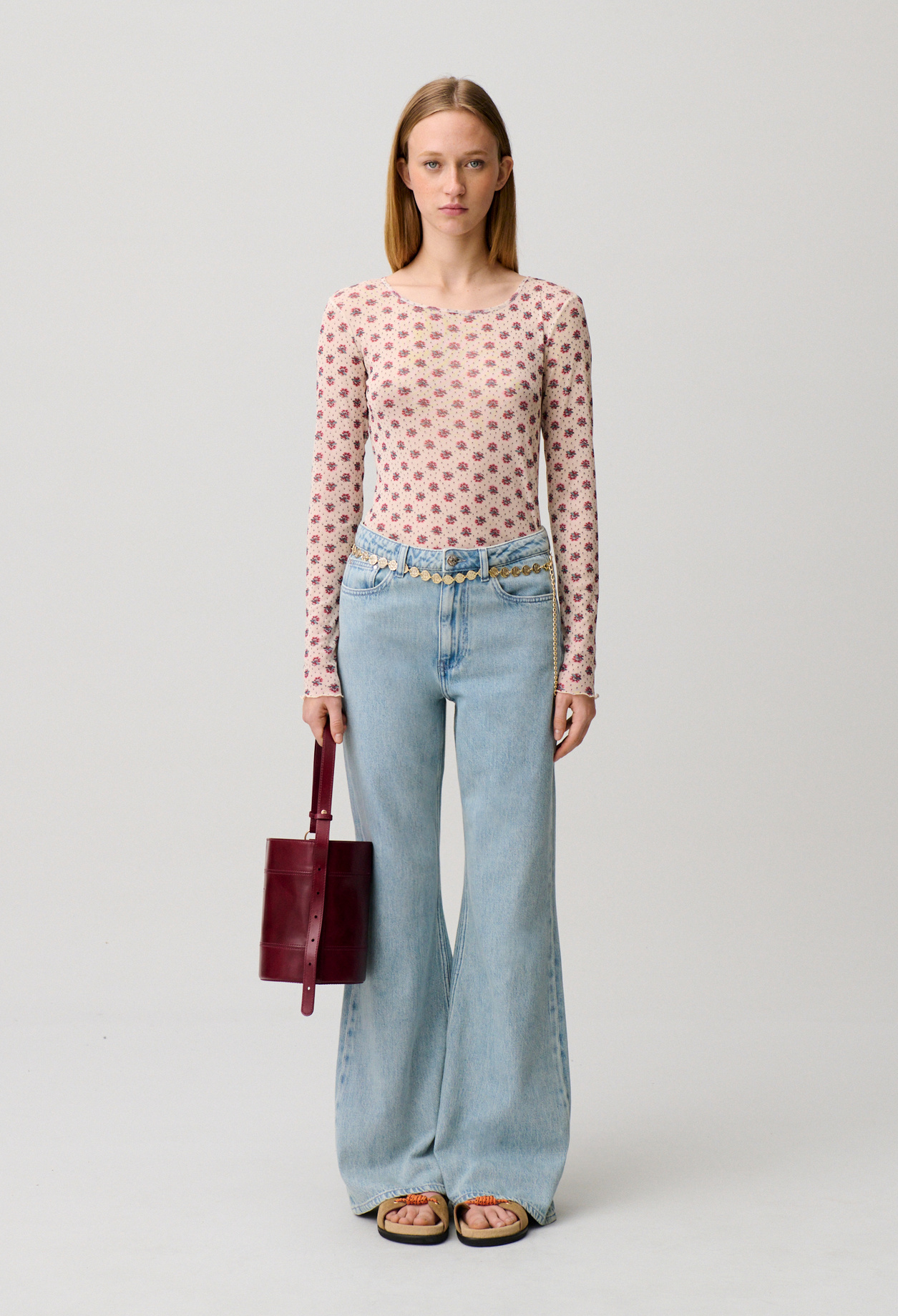 Flared denim jeans - Woman - Blue denim - Claudie Pierlot
