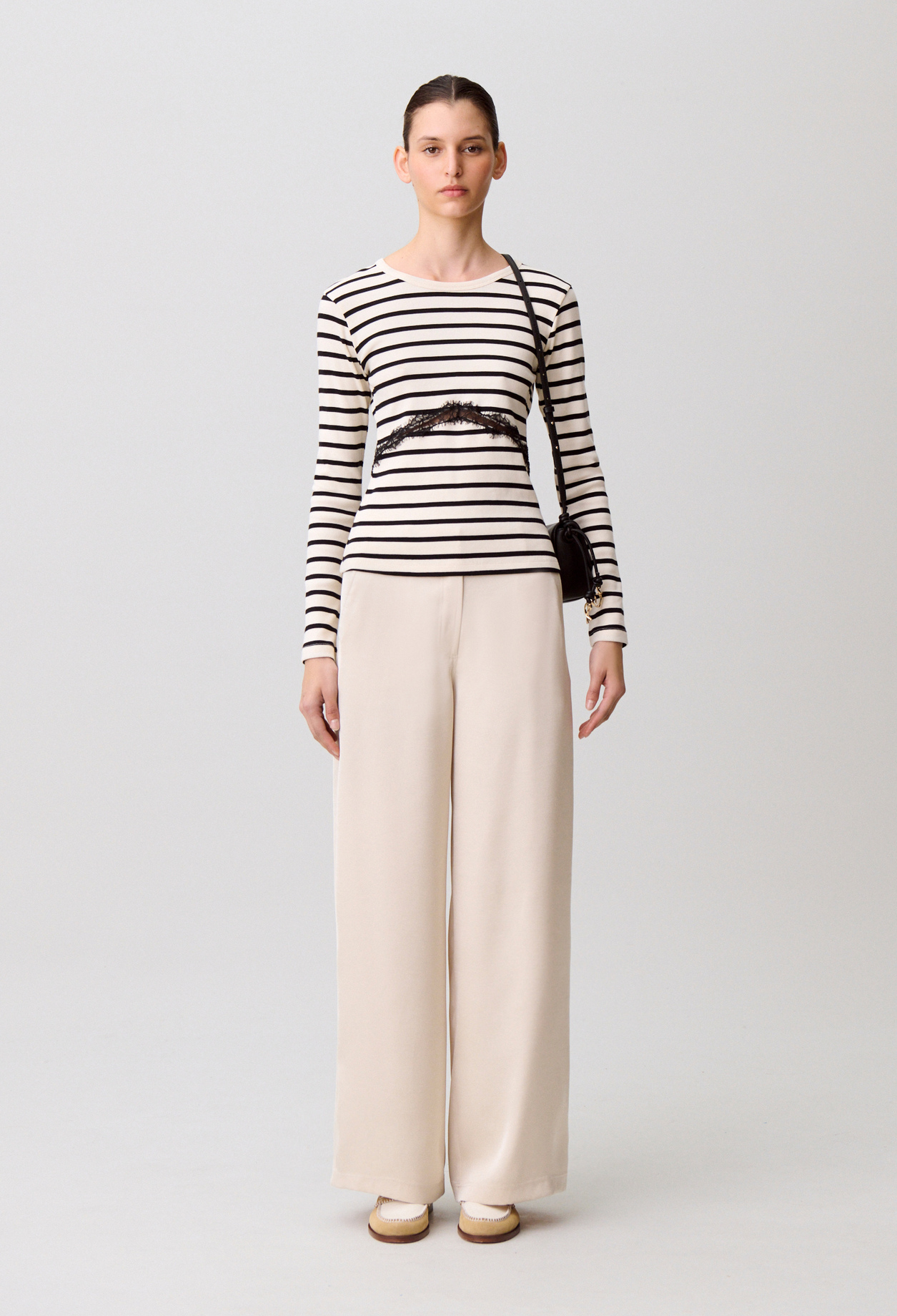 Satin trousers - Woman - Vanilla - Claudie Pierlot