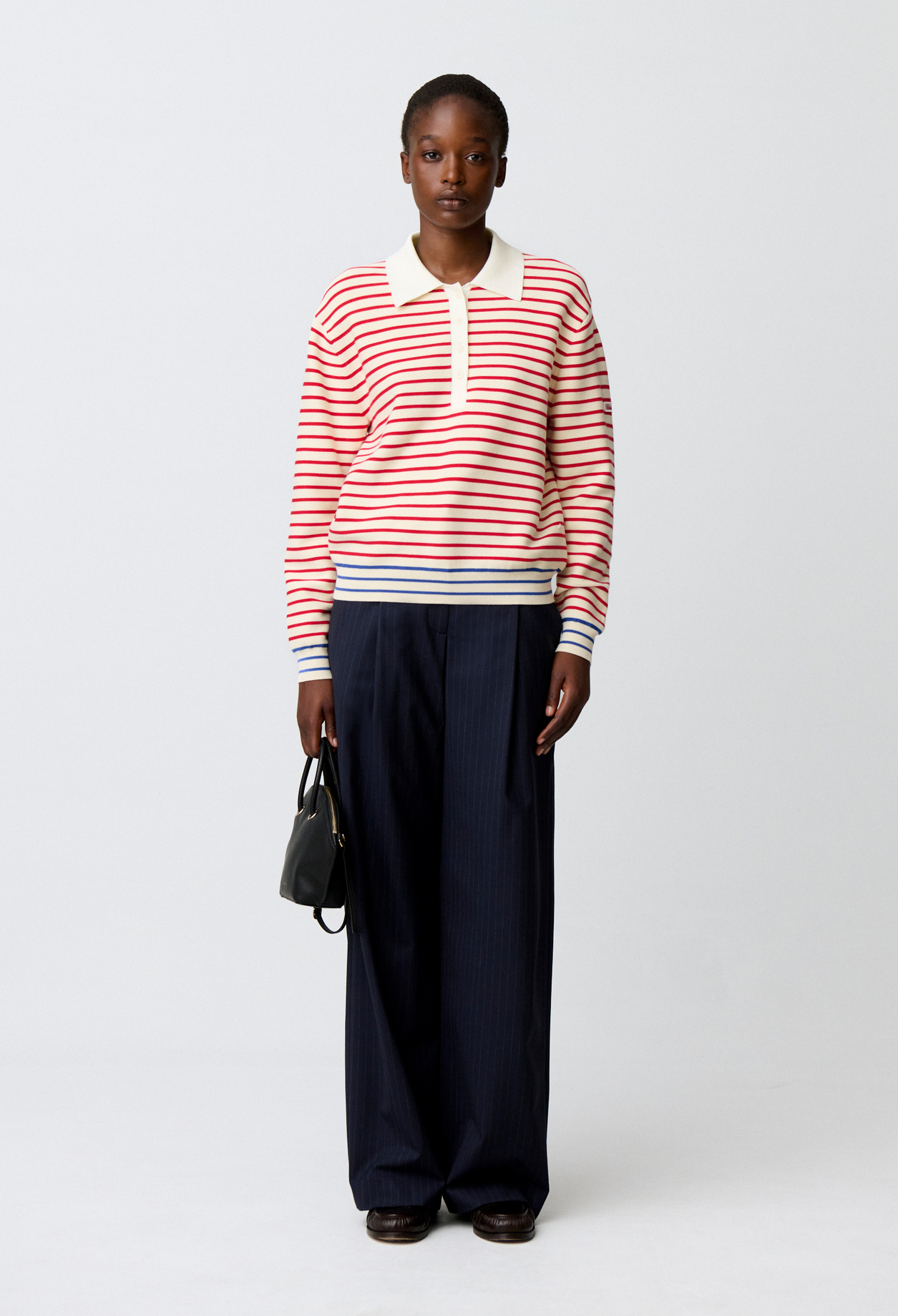Striped polo neck jumper - Woman - Multicolored - Claudie Pierlot