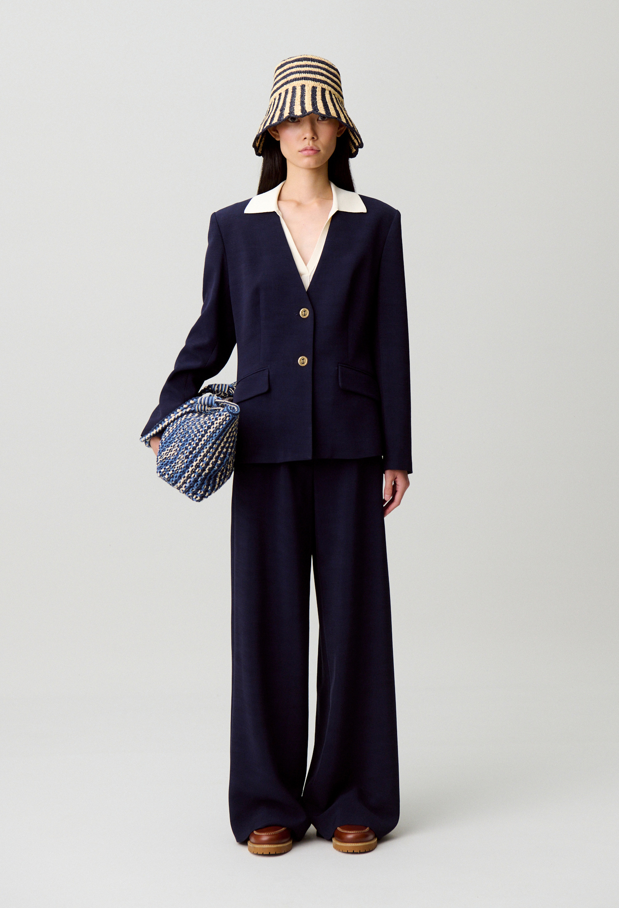 Fitted tailored jacket - Woman - Navy - Claudie Pierlot