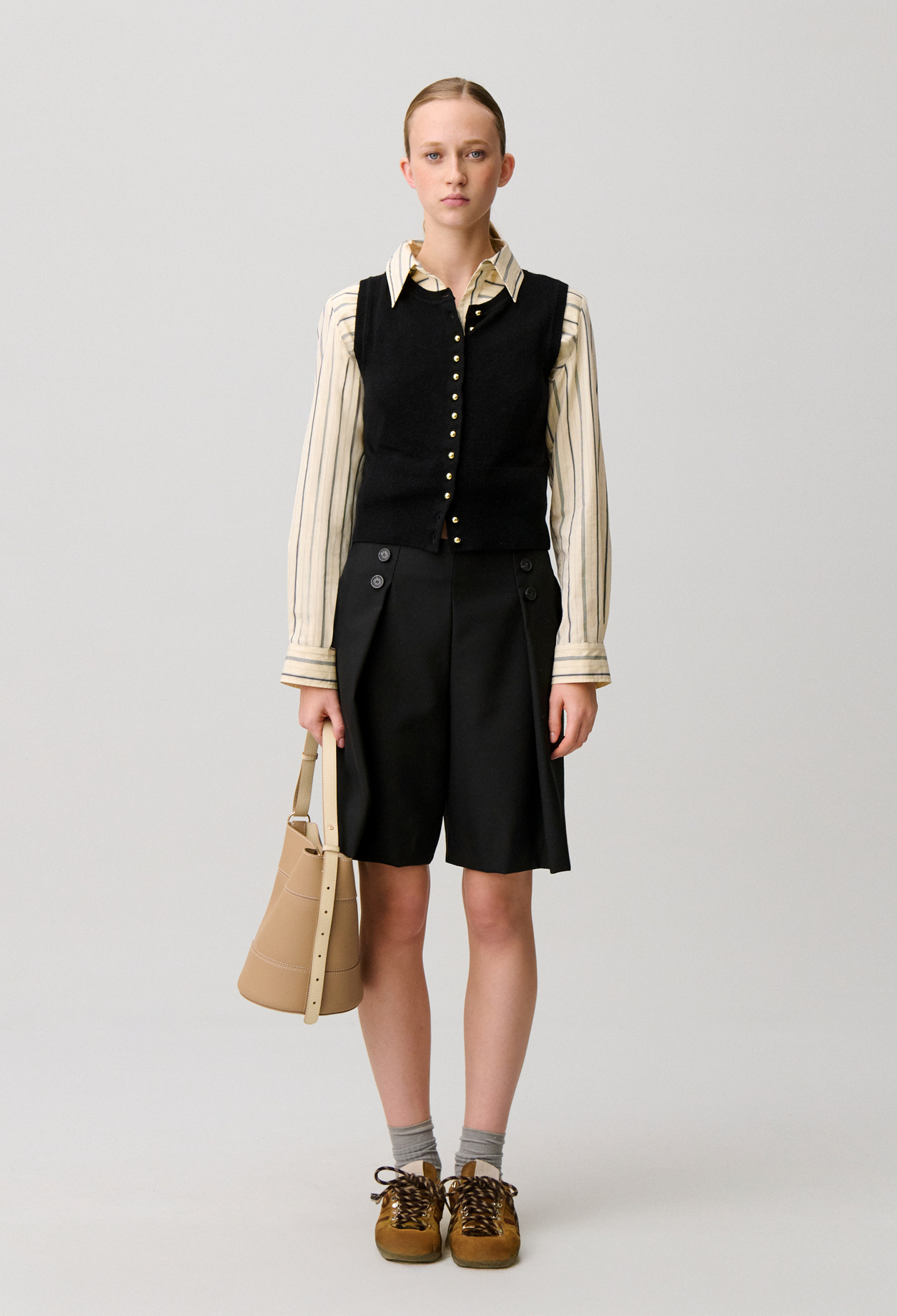 Button-Up Knitted Top - Woman - Black - Claudie Pierlot