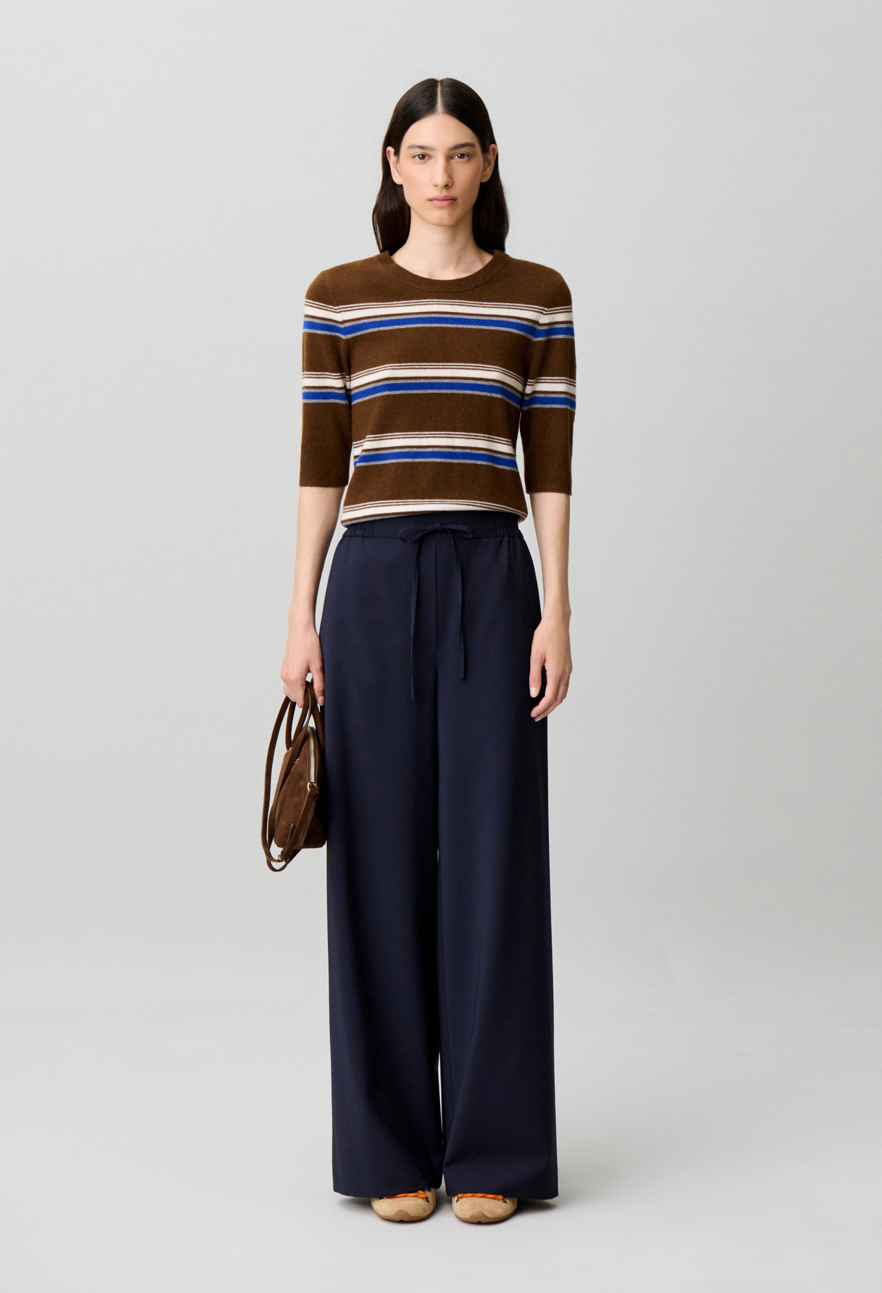 String wide-leg trousers - Woman - Navy - Claudie Pierlot