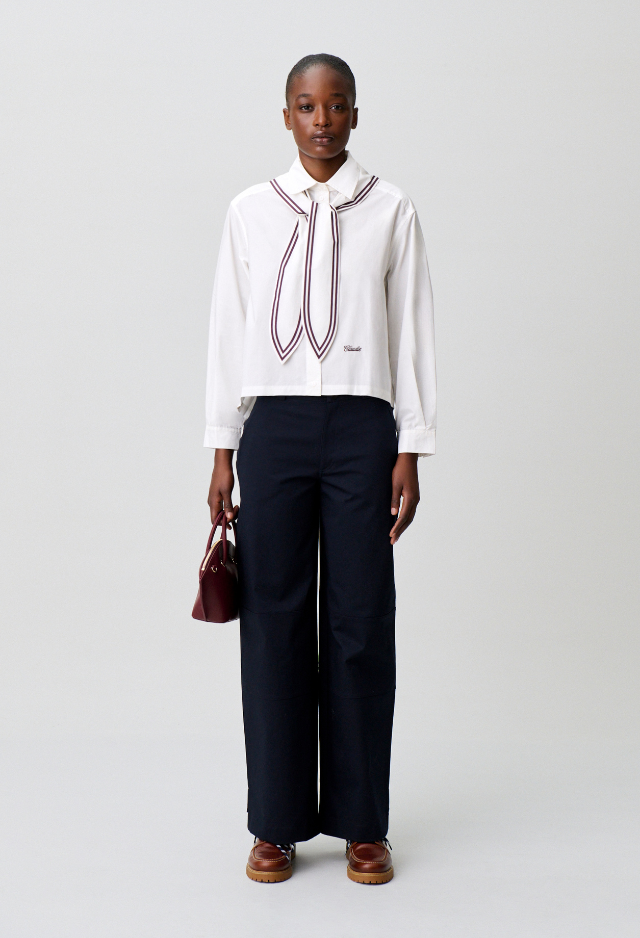 Cotton poplin shirt - Woman - Ecru - Claudie Pierlot