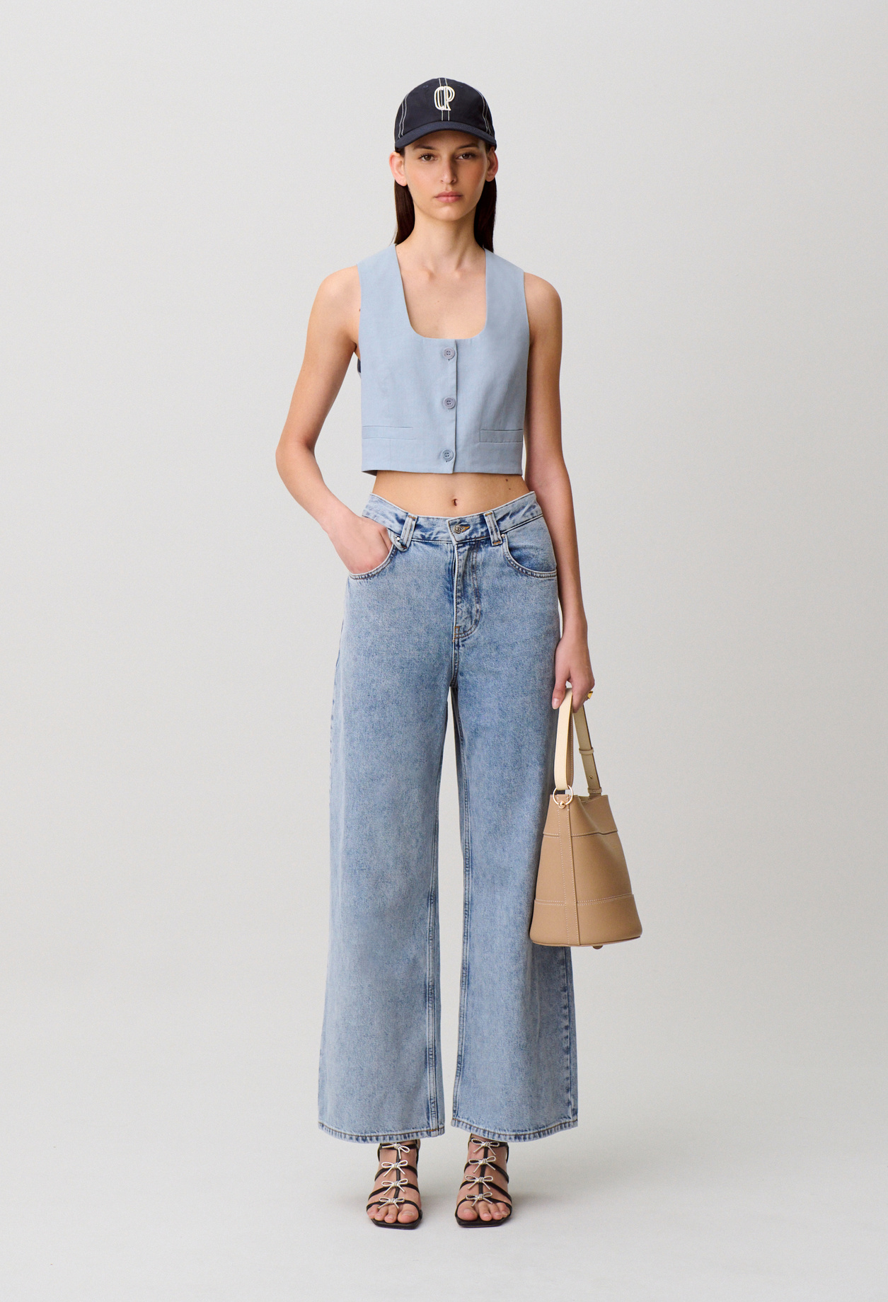 Tailored linen jacket - Woman - Grey blue - Claudie Pierlot