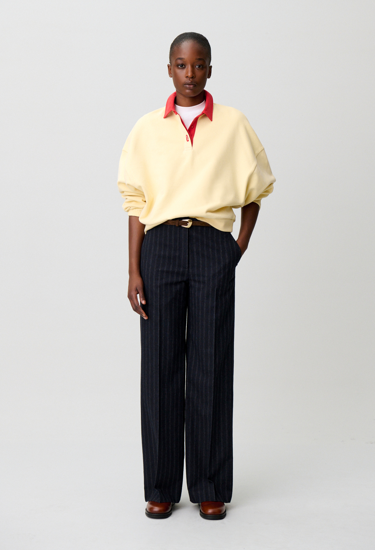 Striped wool blend trousers - Woman - Dual-color - Claudie Pierlot