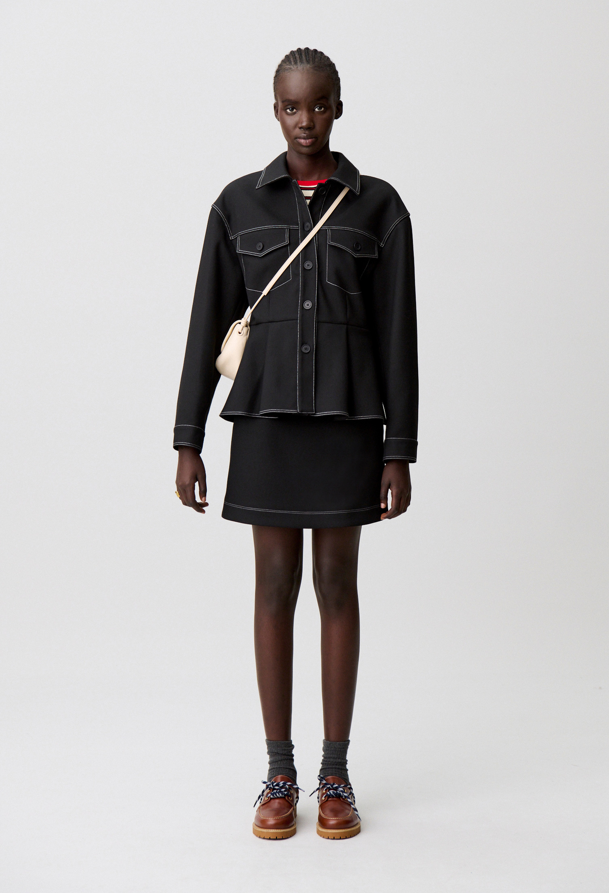 Fitted peplum jacket - Woman - Black - Claudie Pierlot