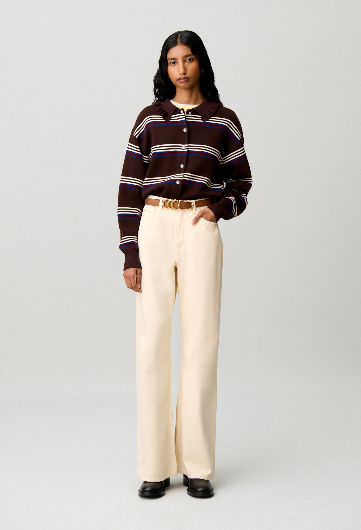 Striped knitted cardigan - Woman - Multicolored - Claudie Pierlot