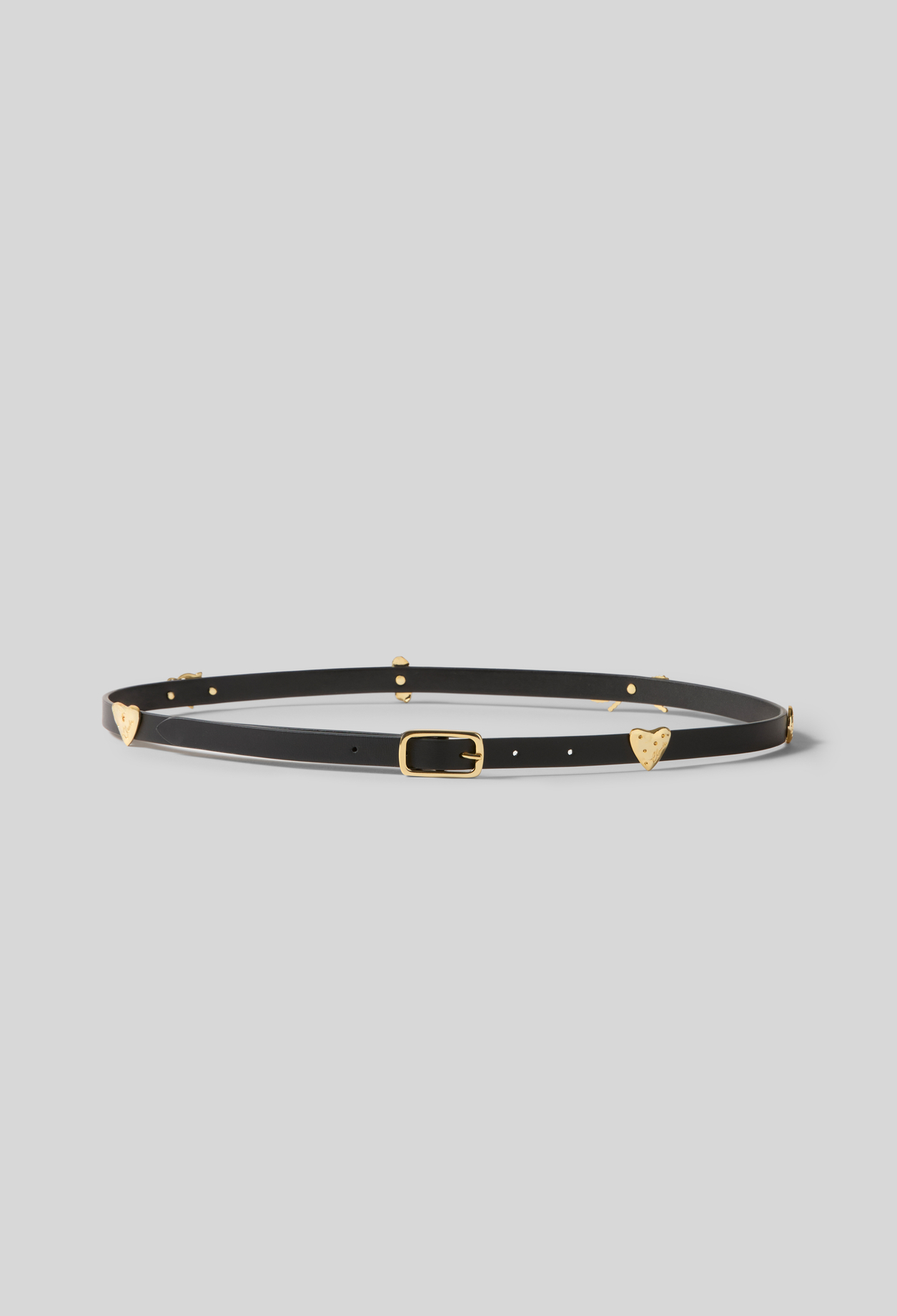 Smooth leather charm belt - Woman - Black - Claudie Pierlot