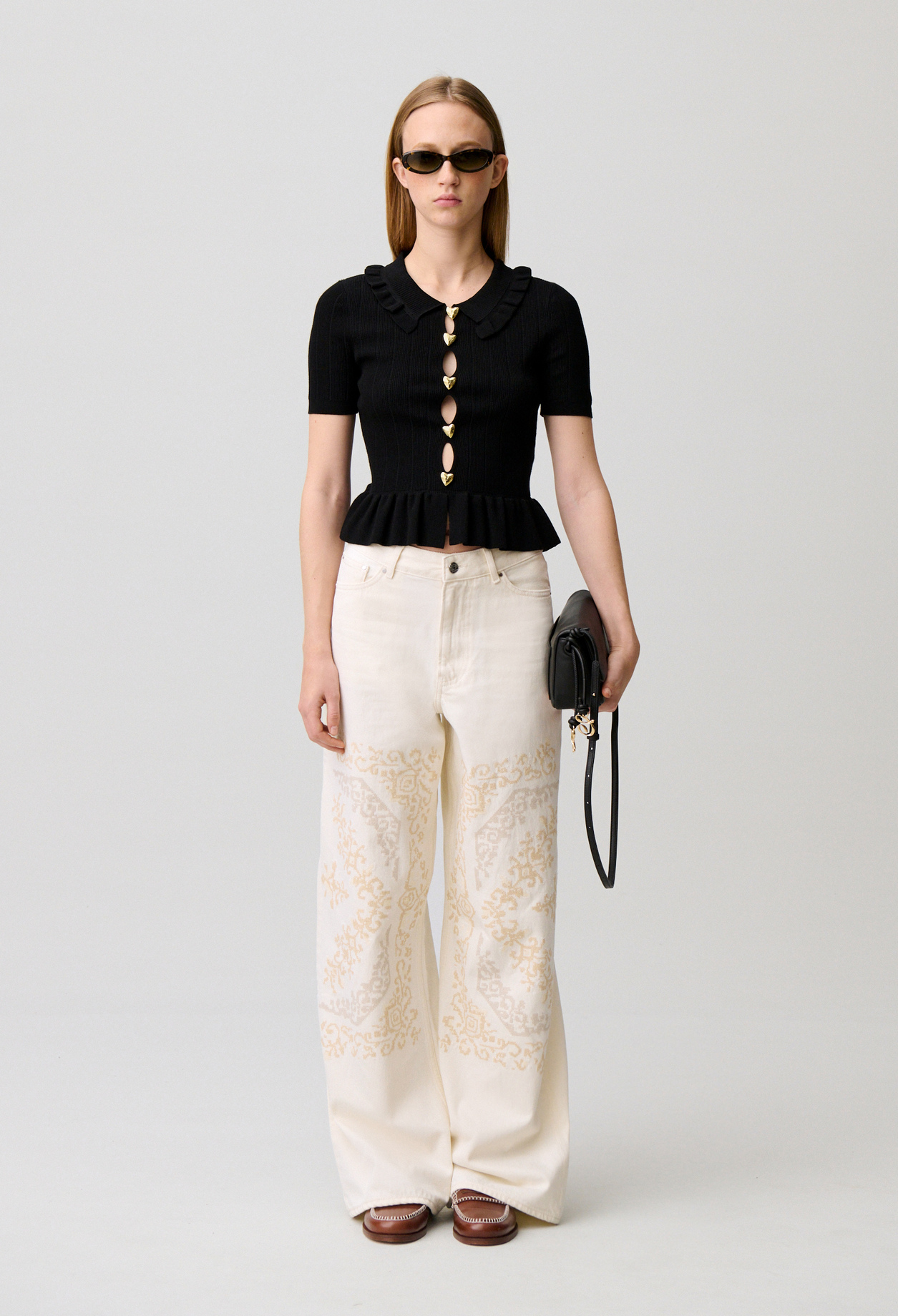Heart open-knit top - Woman - Black - Claudie Pierlot