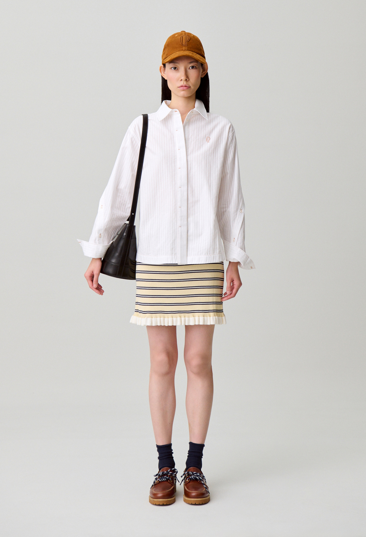 Striped poplin shirt - Woman - Ecru - Claudie Pierlot