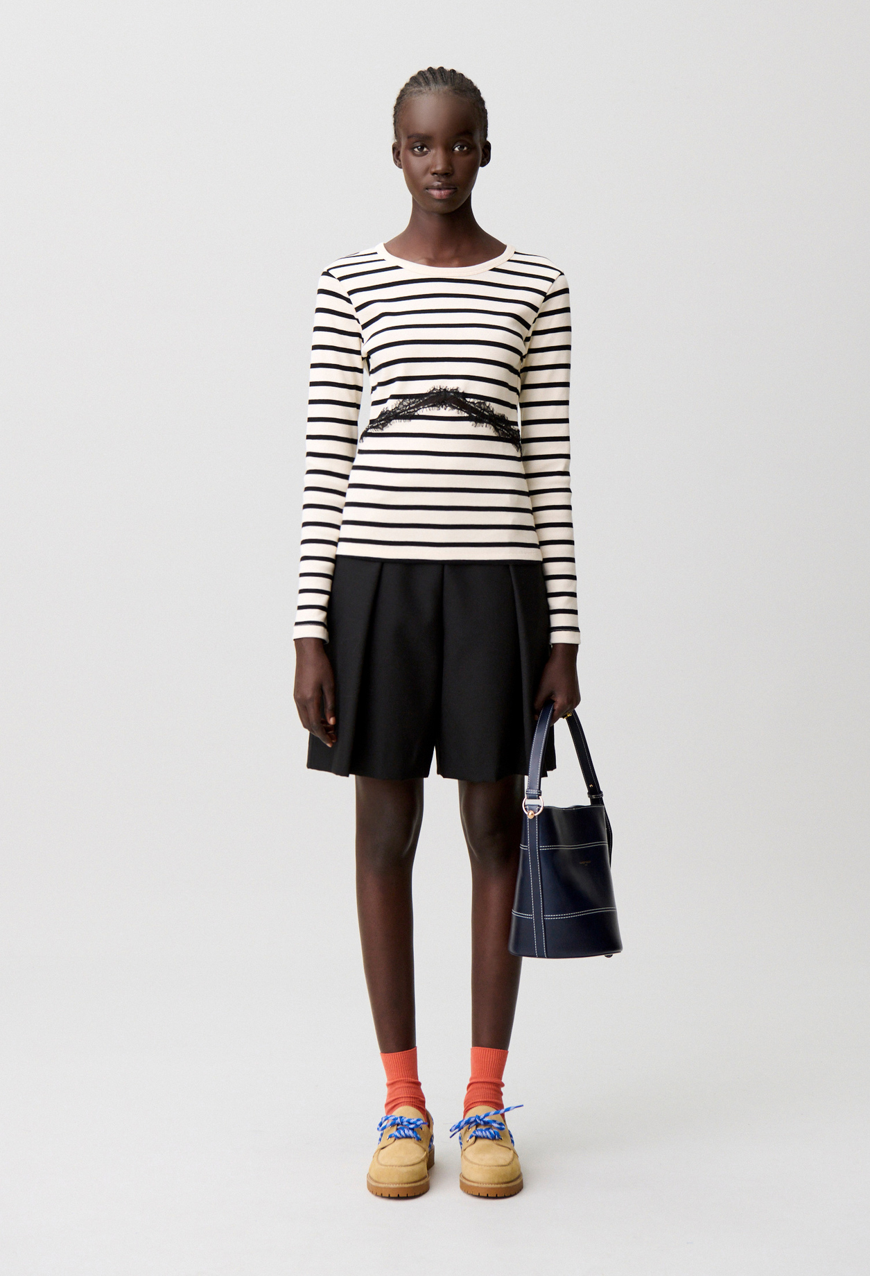 Breton lace T-shirt - Woman - Dual-color - Claudie Pierlot