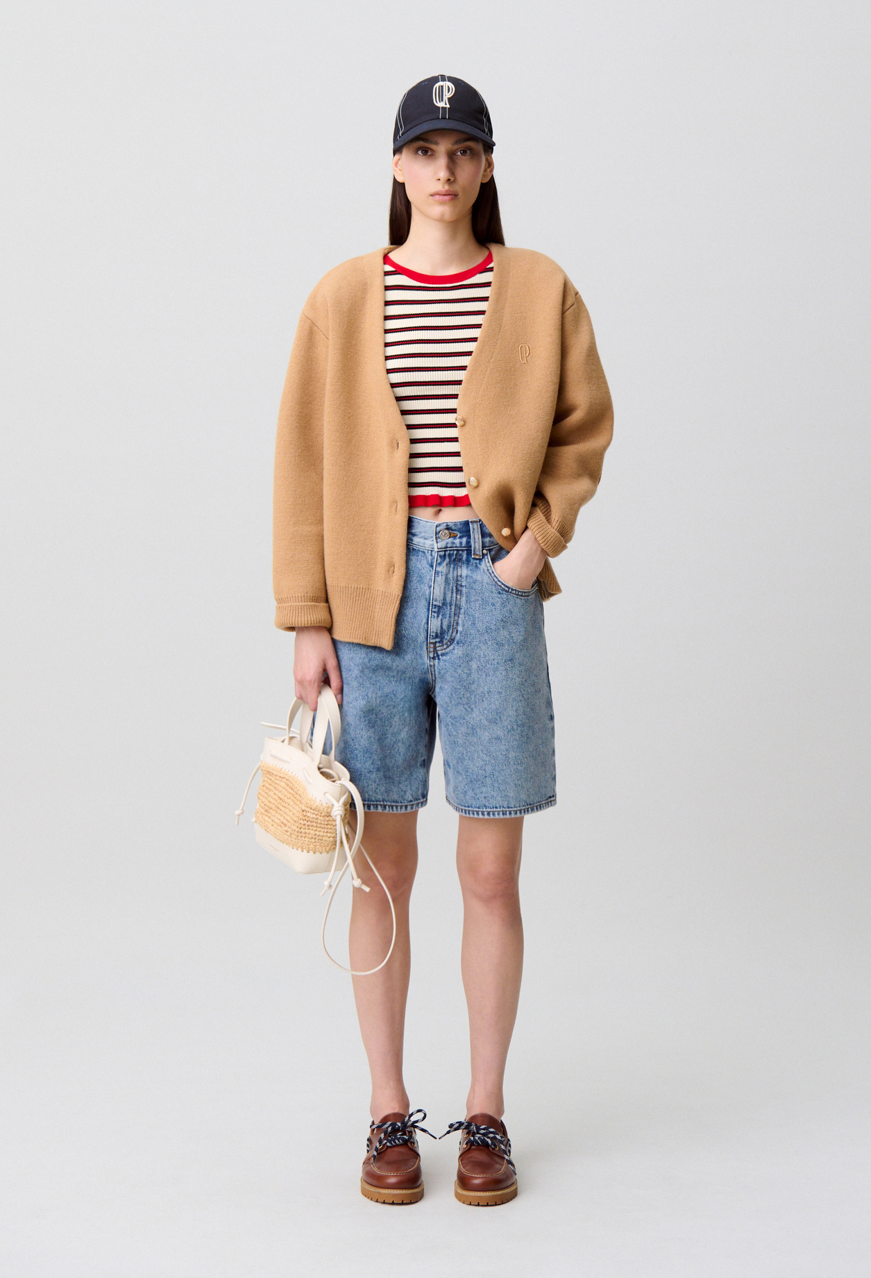 Oversized knit cardigan - Woman - Camel - Claudie Pierlot
