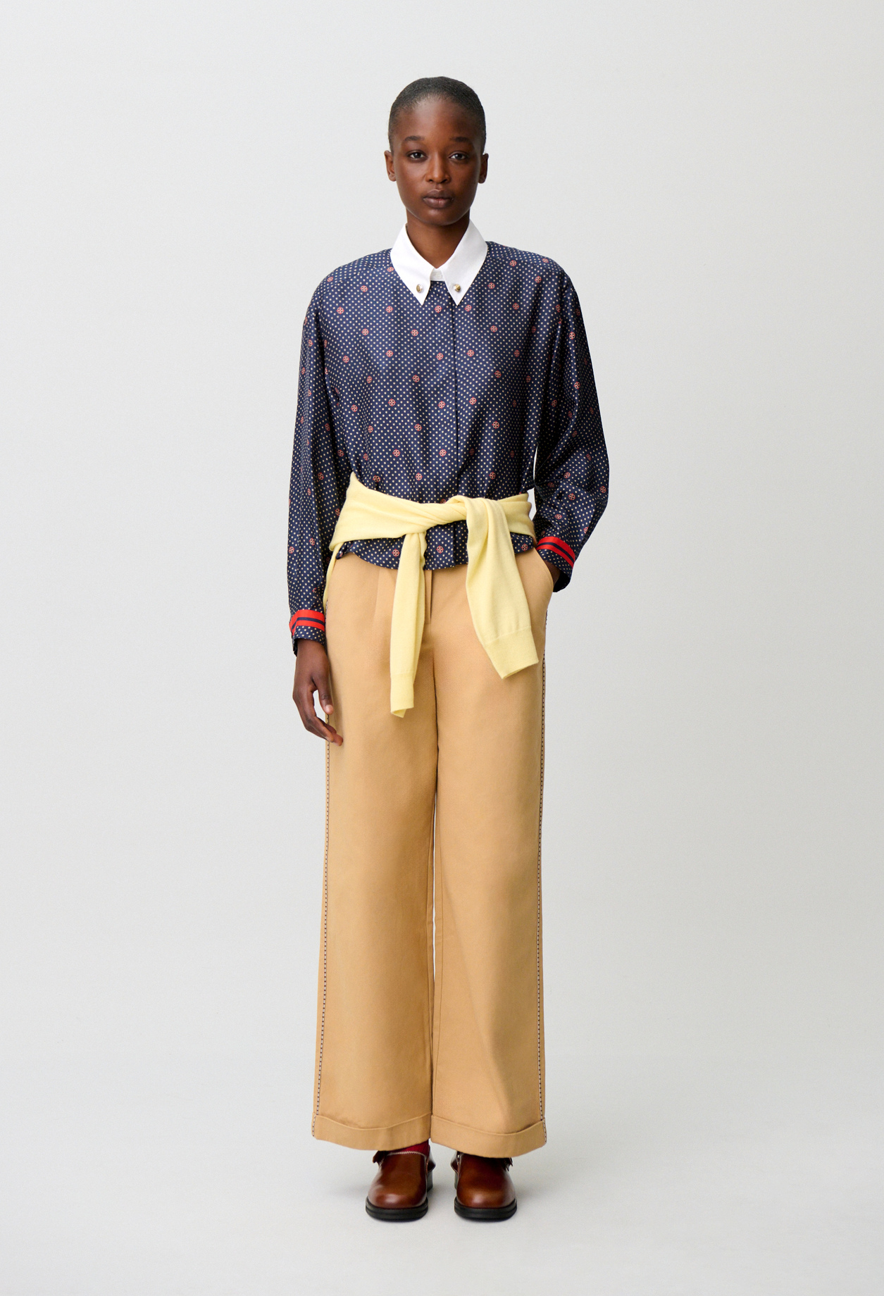 Printed silk shirt - Woman - Dark print - Claudie Pierlot
