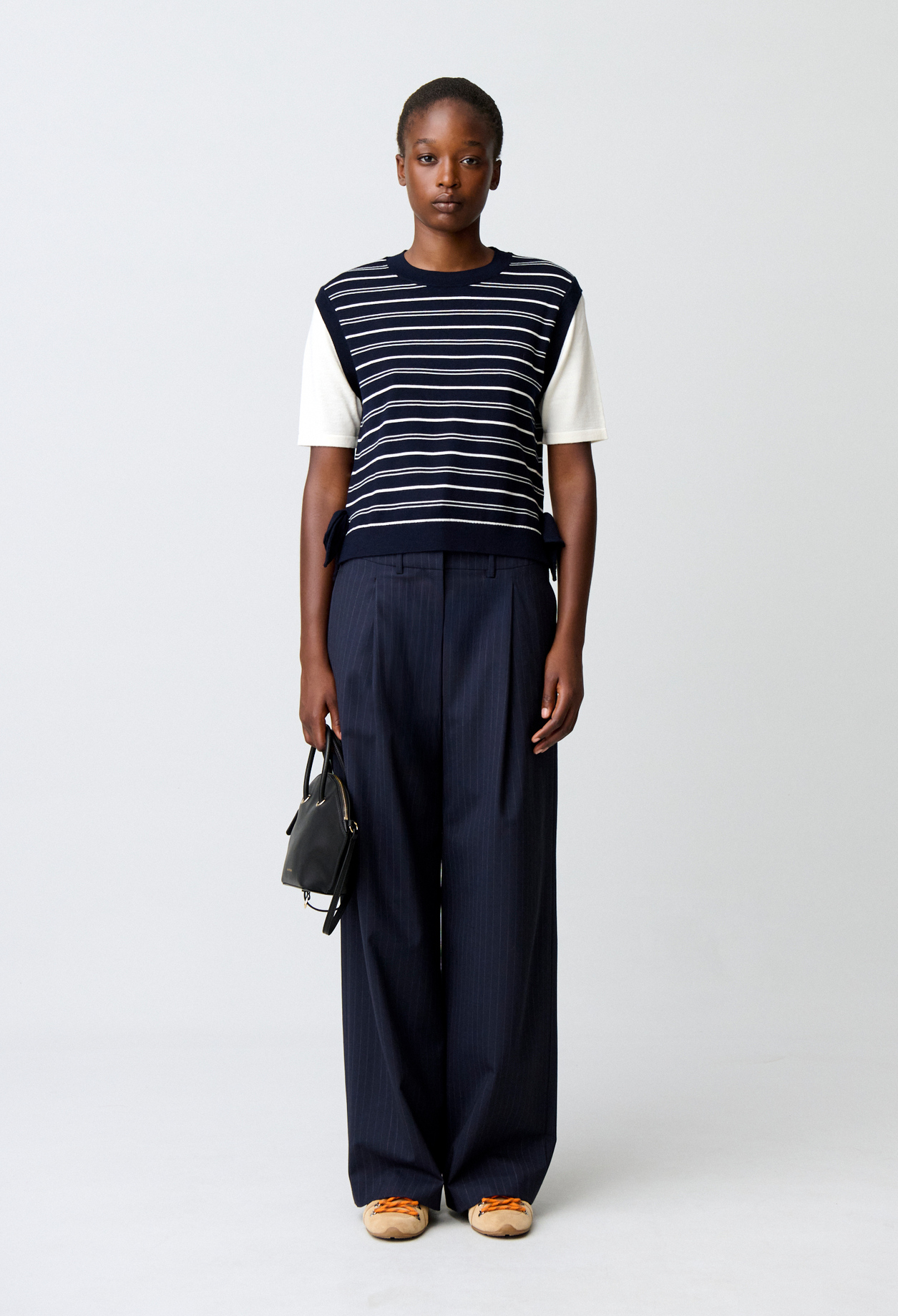 Striped knitted heart jumper - Woman - Dual-color - Claudie Pierlot