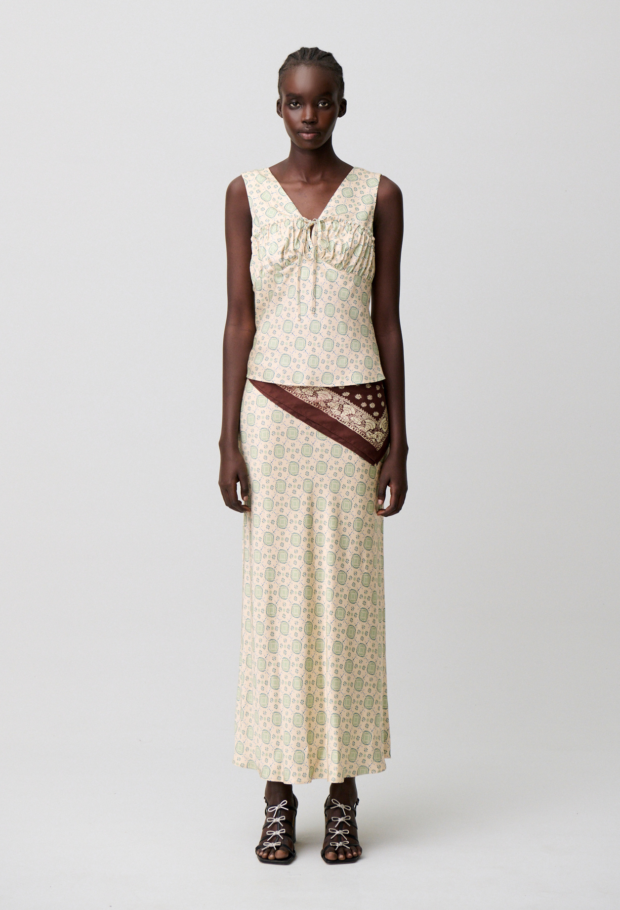 Satin top - Woman - Light print - Claudie Pierlot