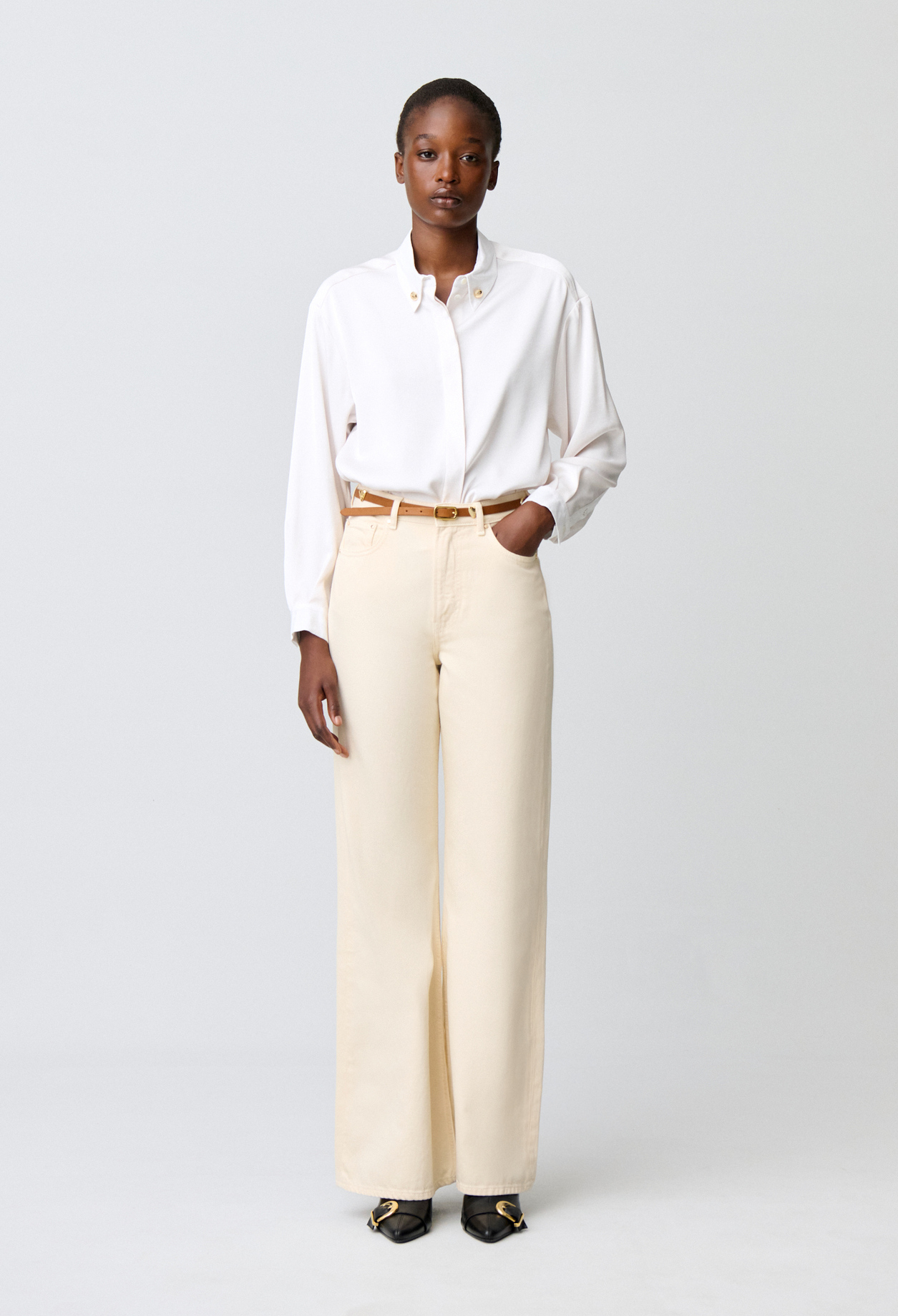 Shirt with collar details - Woman - Dual-color - Claudie Pierlot
