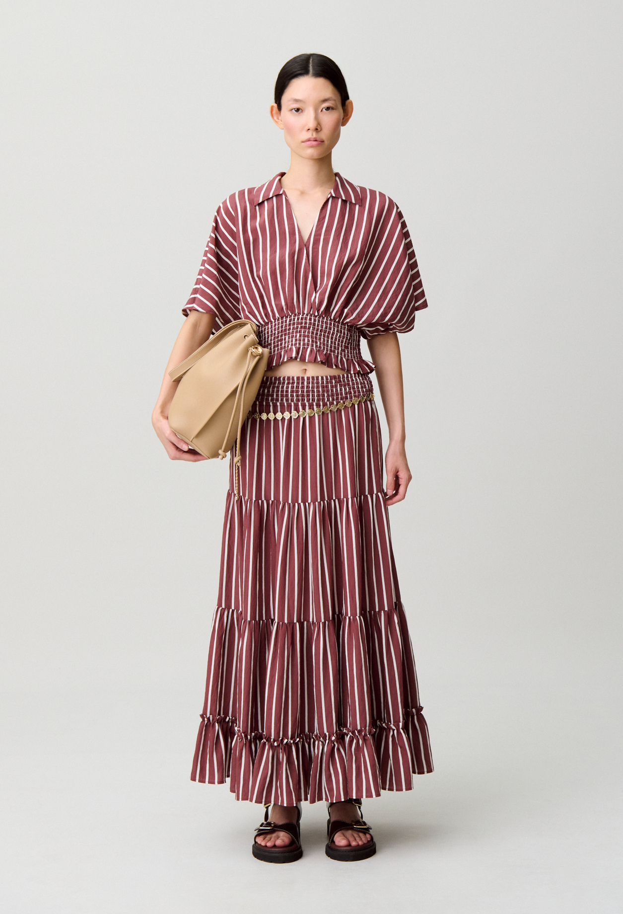 Flowy striped top - Woman - Dual-color - Claudie Pierlot