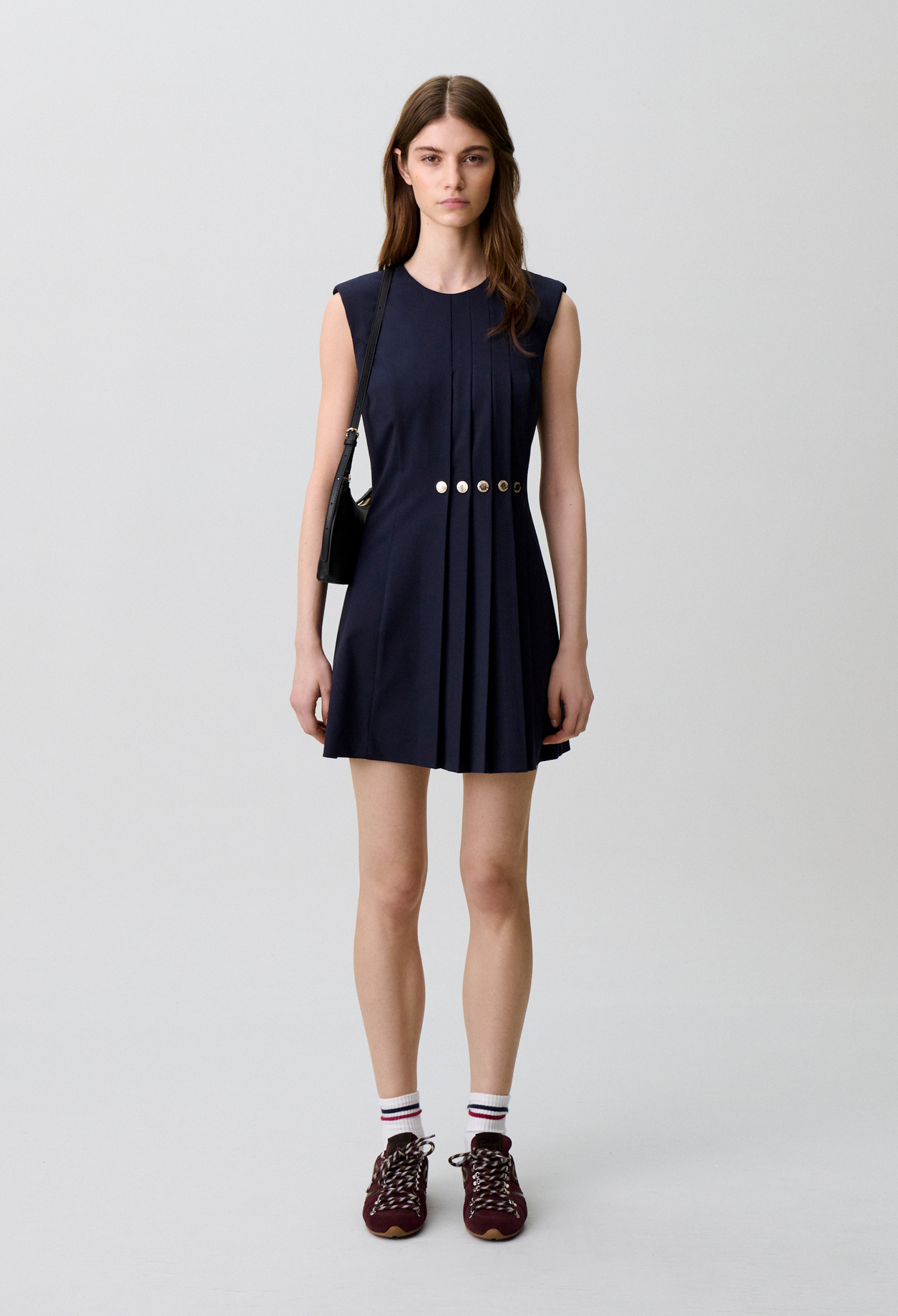 Fitted wool blend dress - Woman - Navy - Claudie Pierlot