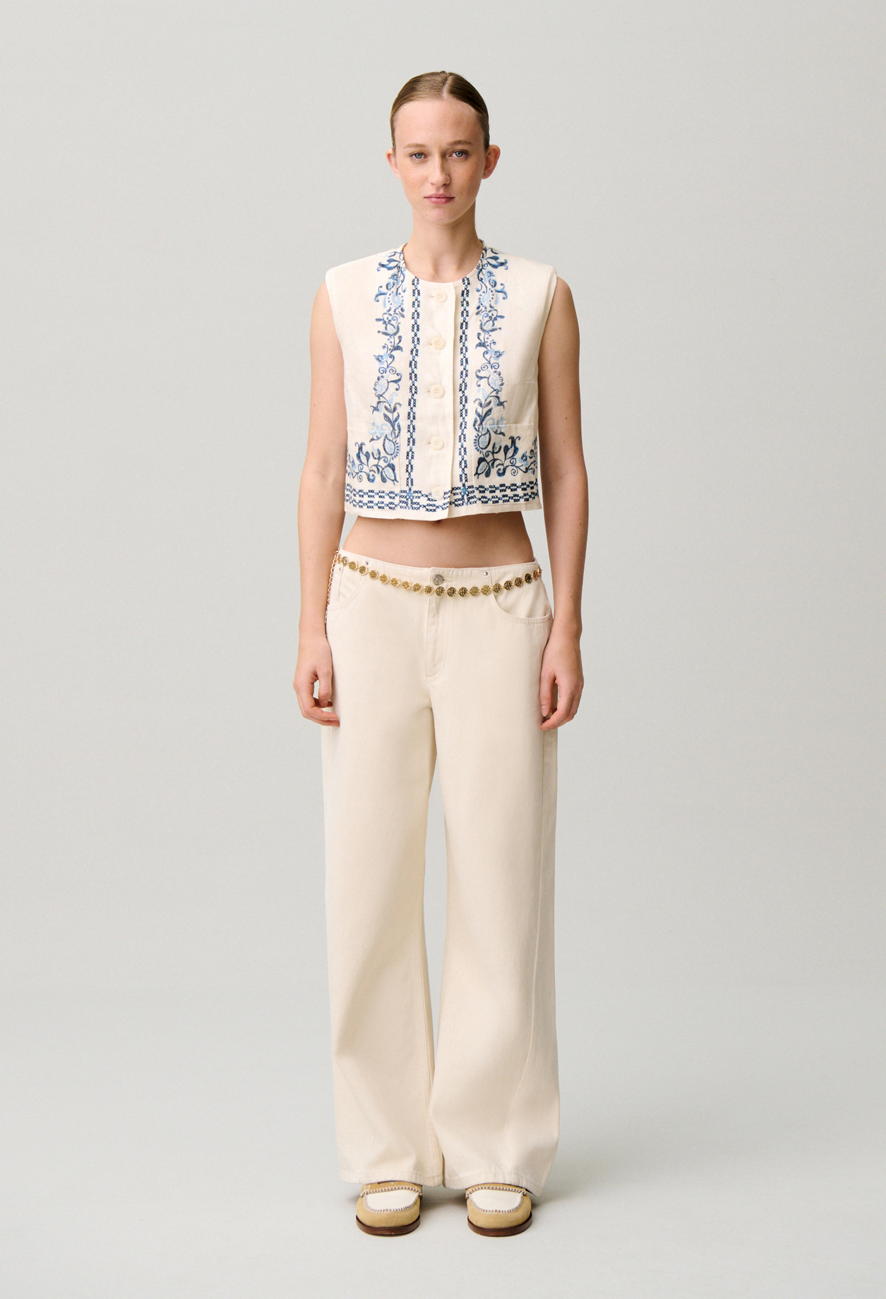 Sleeveless short jacket - Woman - Light print - Claudie Pierlot
