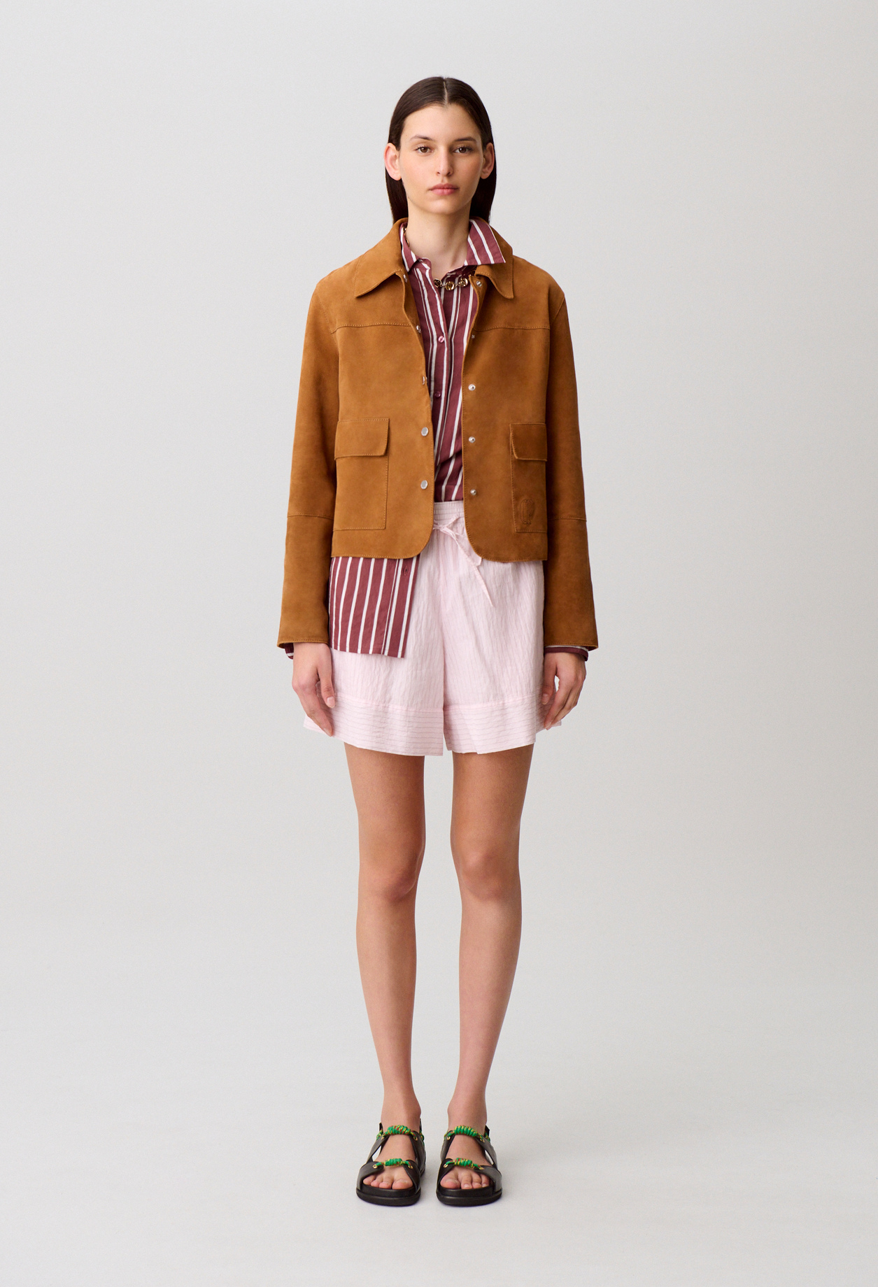 Striped shorts - Woman - Pale pink - Claudie Pierlot
