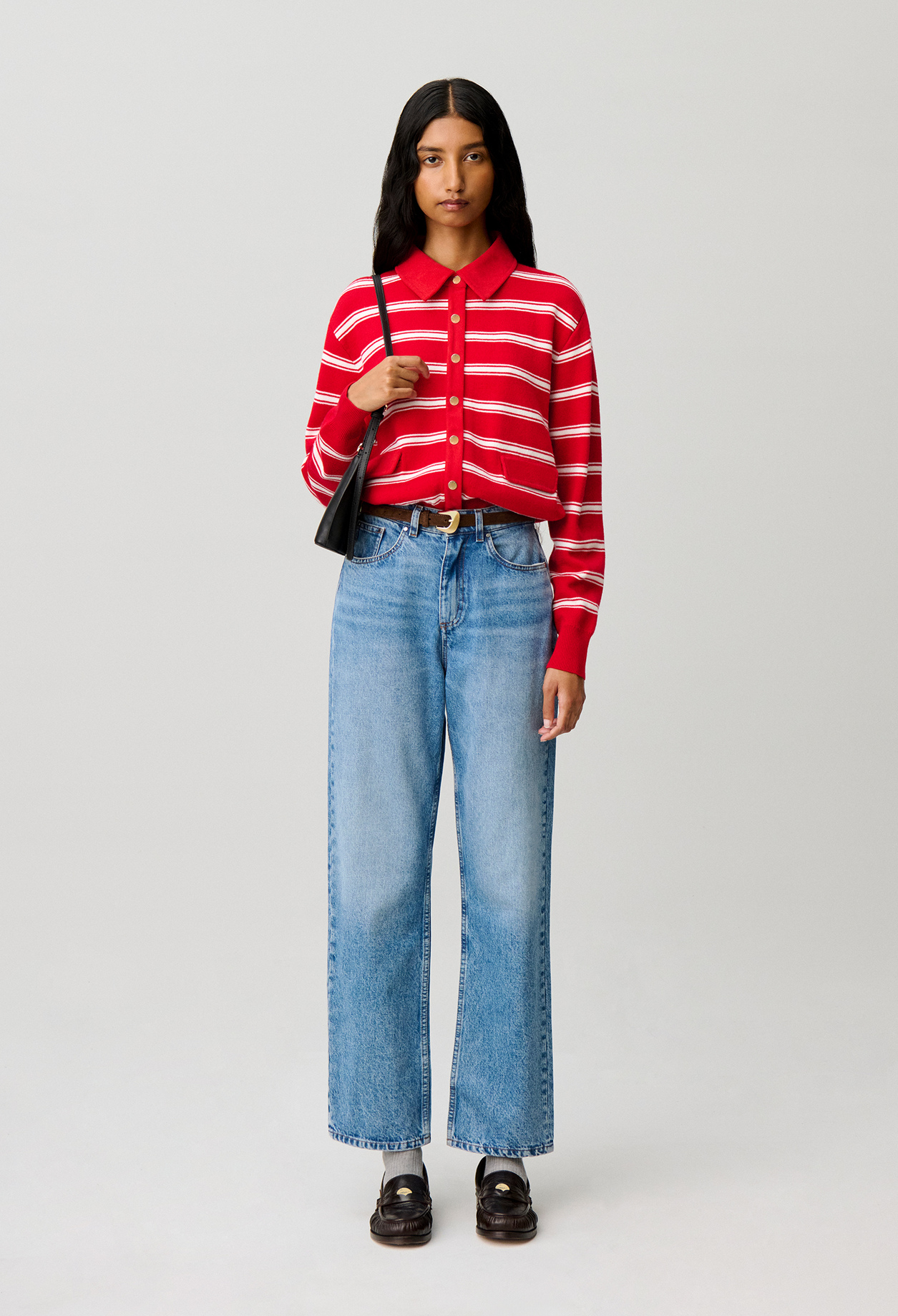 Striped cardigan - Woman - Red - Claudie Pierlot