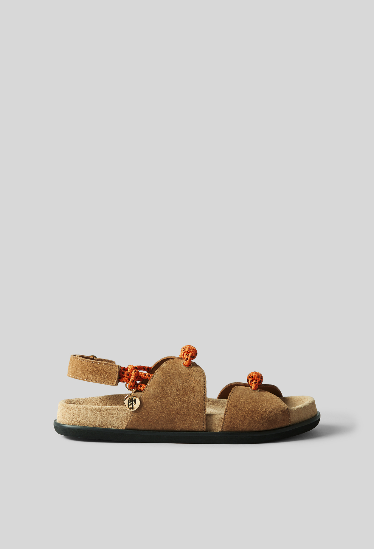 Twisted lace-up sandals - Woman - Camel - Claudie Pierlot