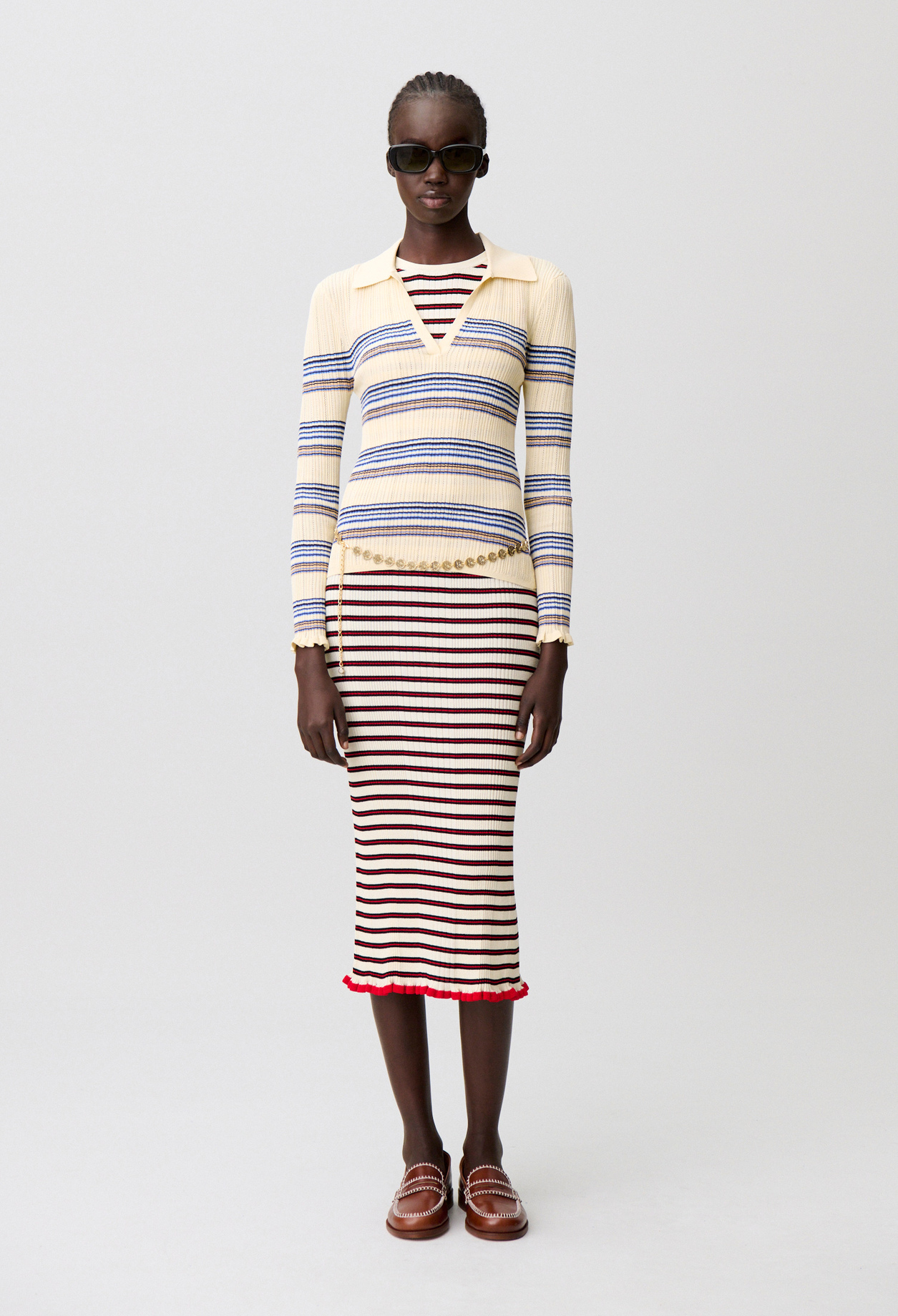 Multicolour striped knit top - Woman - Multicolored - Claudie Pierlot
