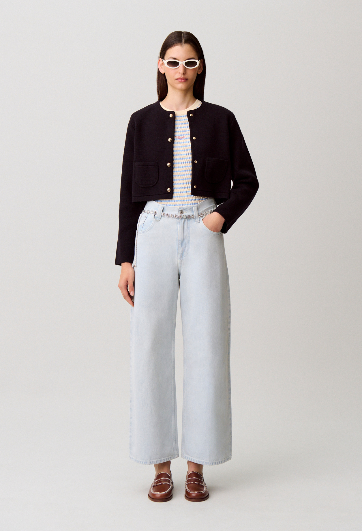 Washed denim jeans - Woman - Light blue denim - Claudie Pierlot