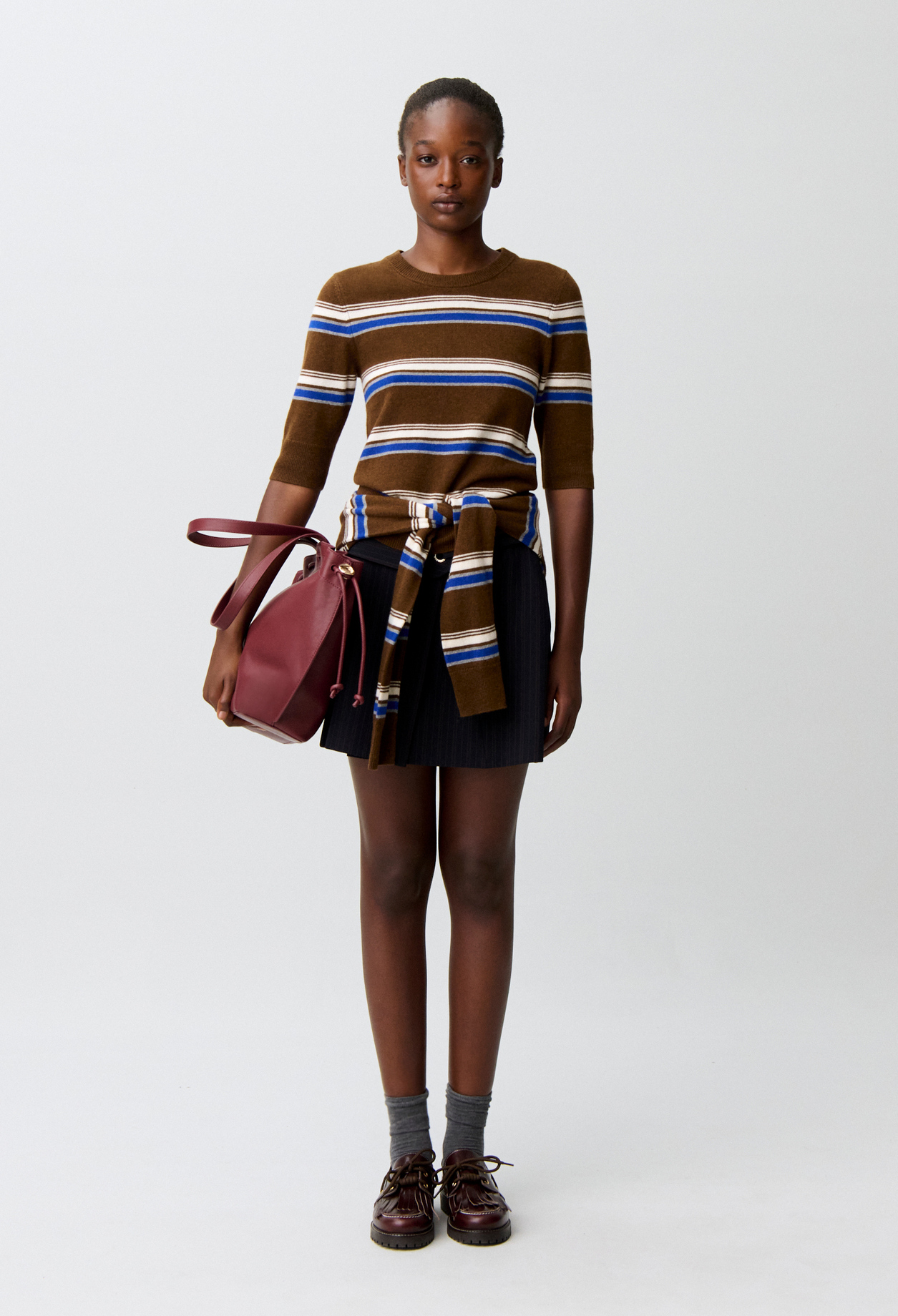 Striped round neck jumper - Woman - Multicolored - Claudie Pierlot