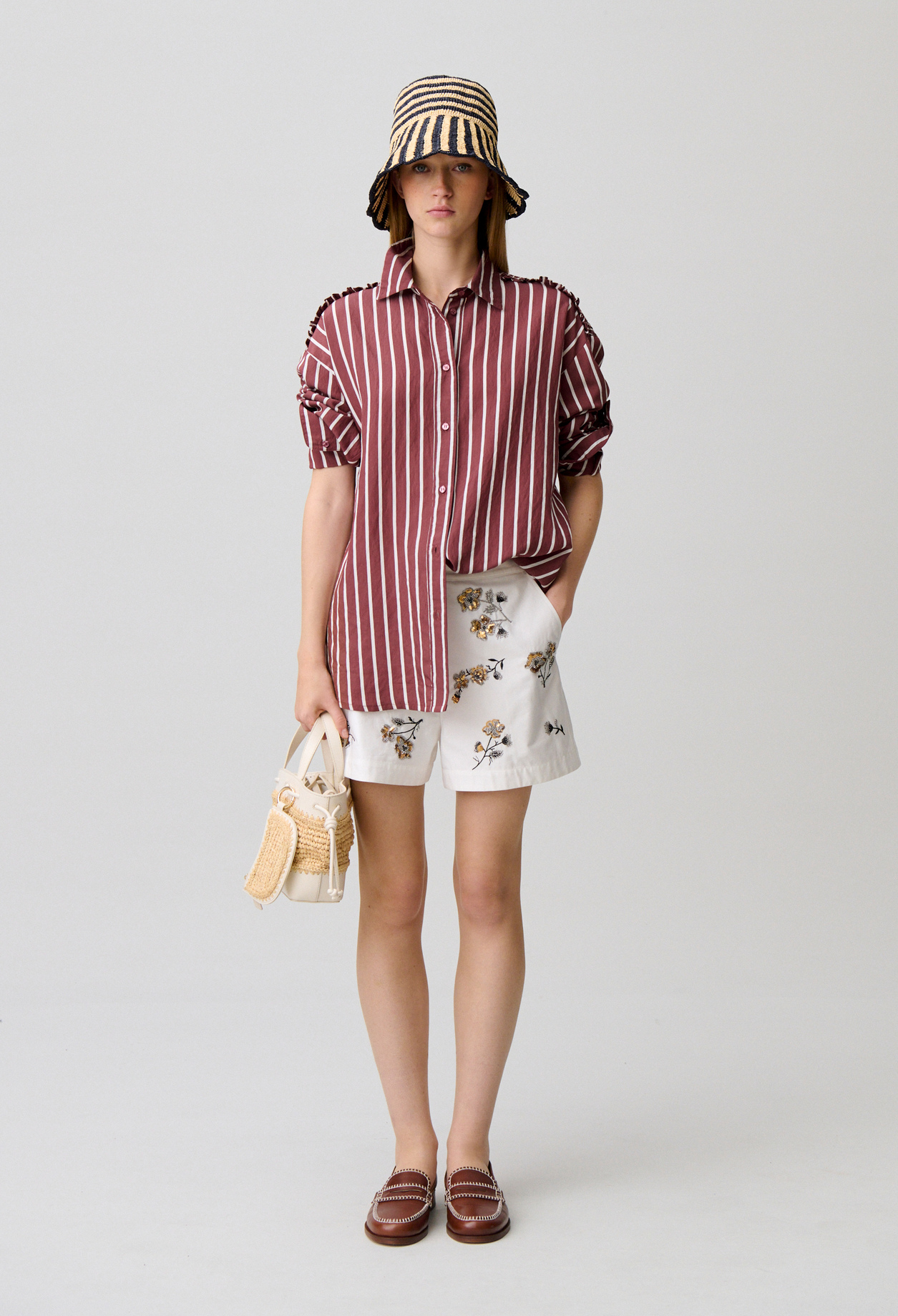 Oversized striped shirt - Woman - Dual-color - Claudie Pierlot