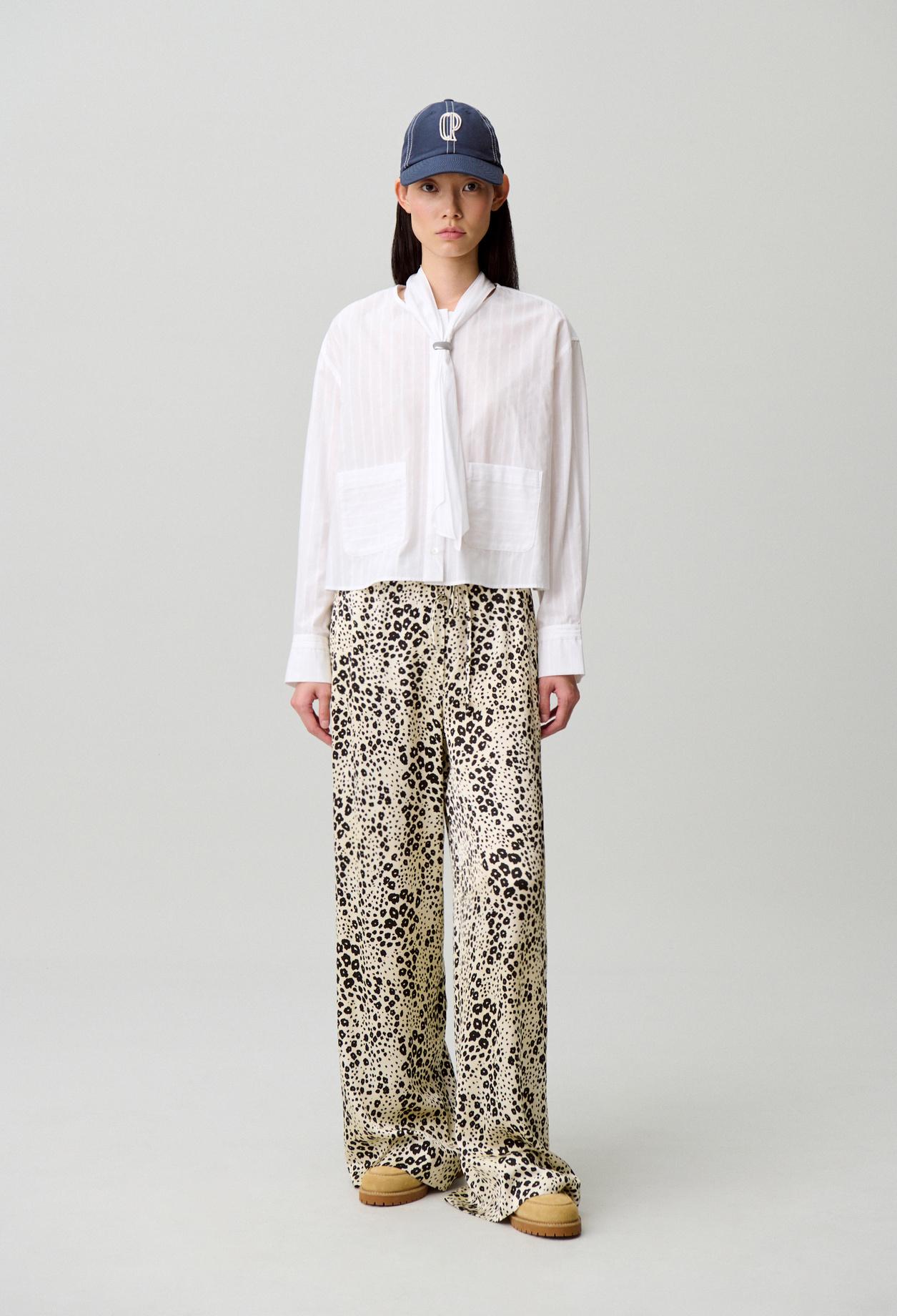 Striped cotton shirt - Woman - White - Claudie Pierlot